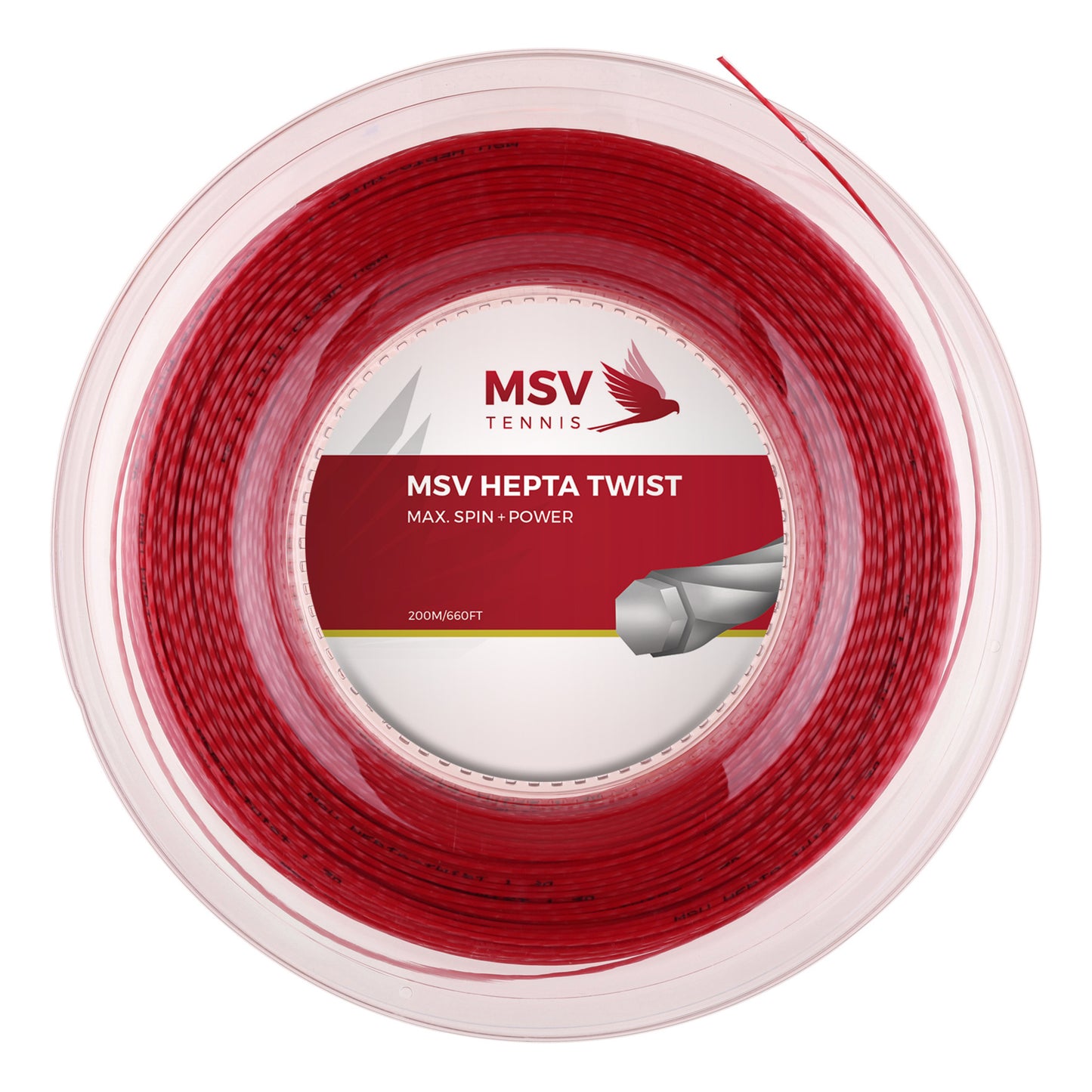 MSV Hepta-Twist Bobinas De Cordaje 200m-Rojo MSV Hepta-Twist Bobinas De Cordaje 200m-Rojo