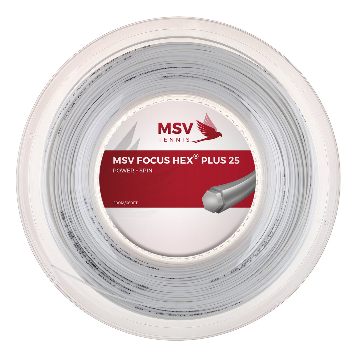 MSV Focus-HEX Plus 25 Bobinas De Cordaje 200m-Blanco MSV Focus-HEX Plus 25 Bobinas De Cordaje 200m-Blanco
