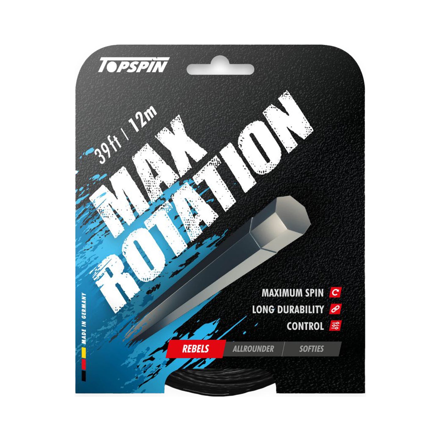 Topspin Max Rotation 12m Sets Individuales-Negro Topspin Max Rotation 12m Sets Individuales-Negro