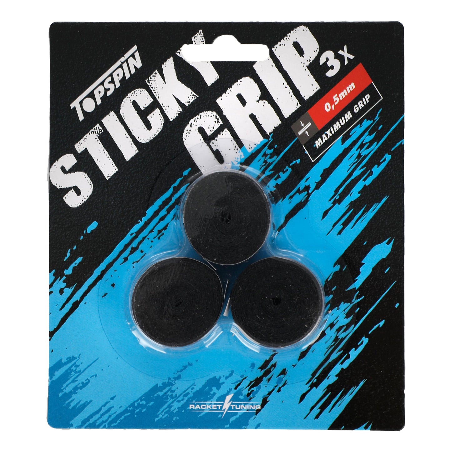 Topspin Sticky Grip Pack De 3-Negro Topspin Sticky Grip Pack De 3-Negro