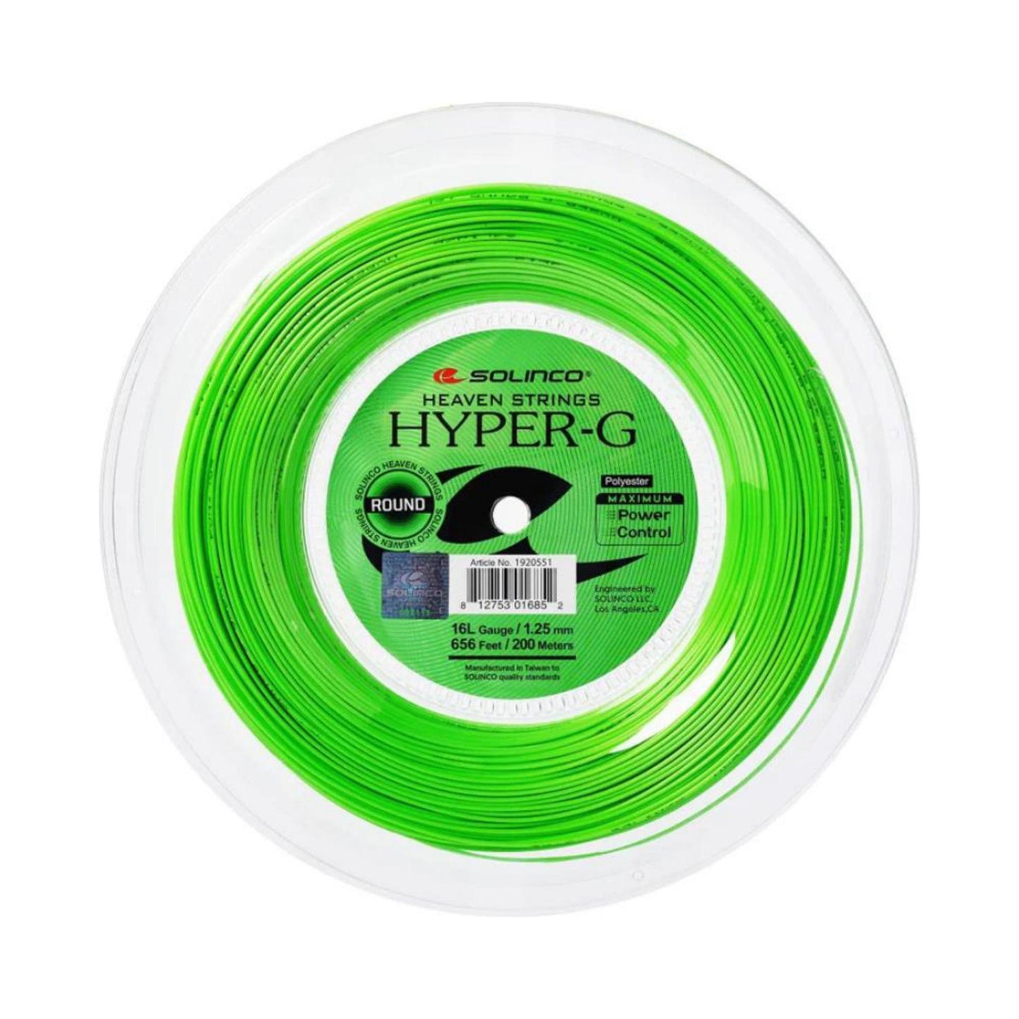 Solinco Hyper-G Round Bobinas De Cordaje-Verde Solinco Hyper-G Round Bobinas De Cordaje-Verde