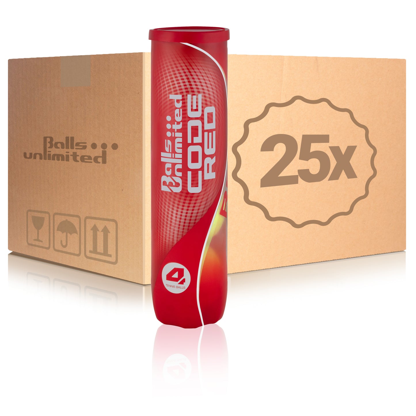 Balls Unlimited 25 botes de 4 pelotas Code Red Balls Unlimited 25 botes de 4 pelotas Code Red