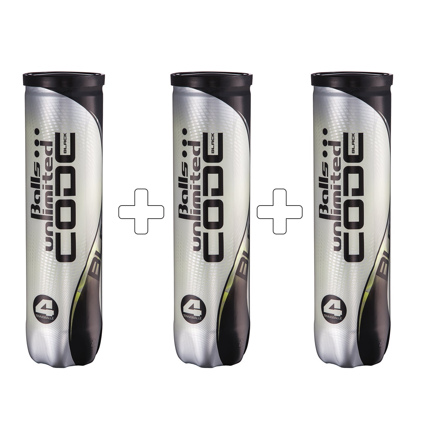 Balls Unlimited Bote de 4 pelotas 3x Code Black Balls Unlimited Bote de 4 pelotas 3x Code Black