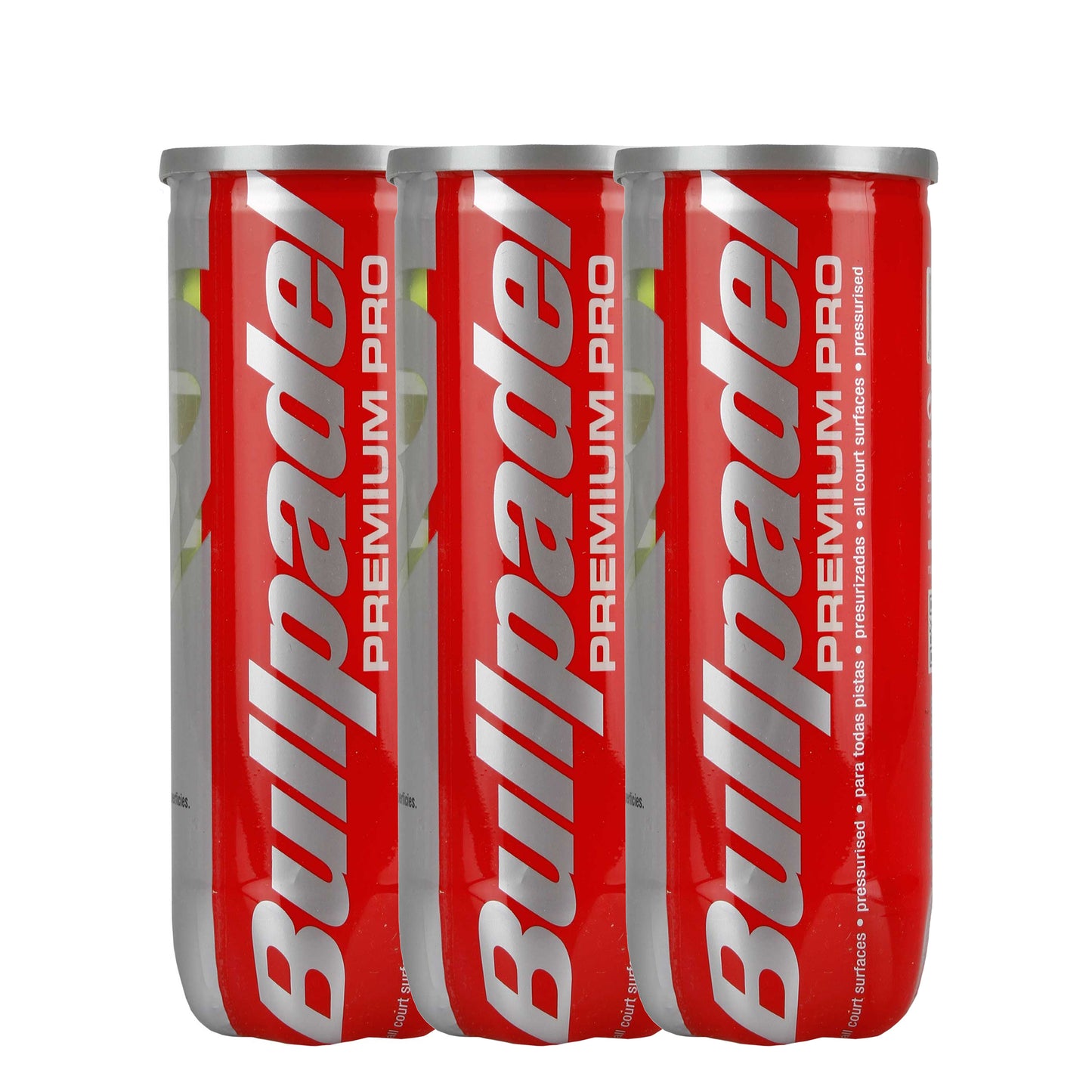 Bullpadel 3 botes de 3 pelotas Premium Pro Bullpadel 3 botes de 3 pelotas Premium Pro
