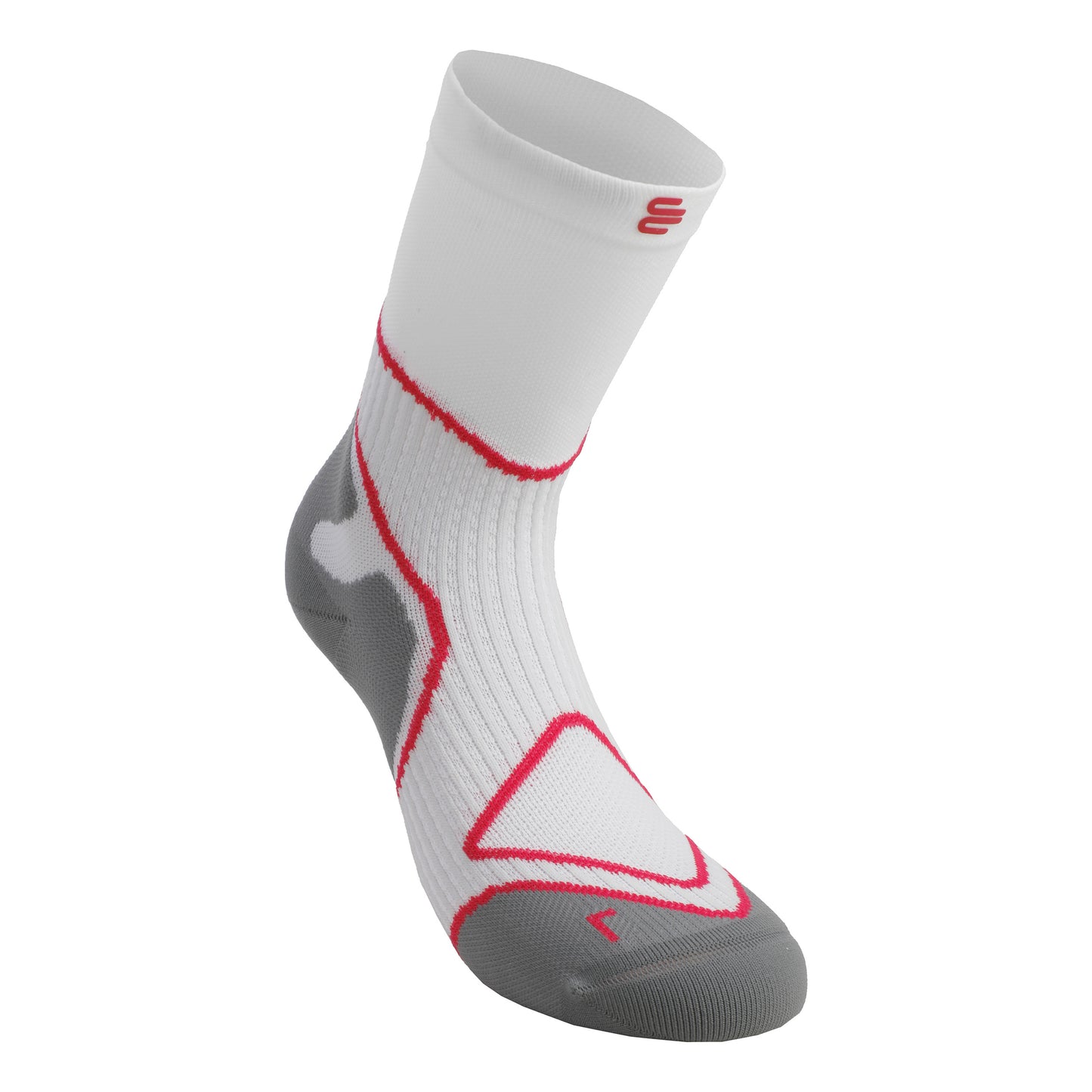 Bauerfeind Performance Mid Cut Calcetines Para Correr Mujeres-Blanco,Rosa Bauerfeind Performance Mid Cut Calcetines Para Correr Mujeres-Blanco,Rosa