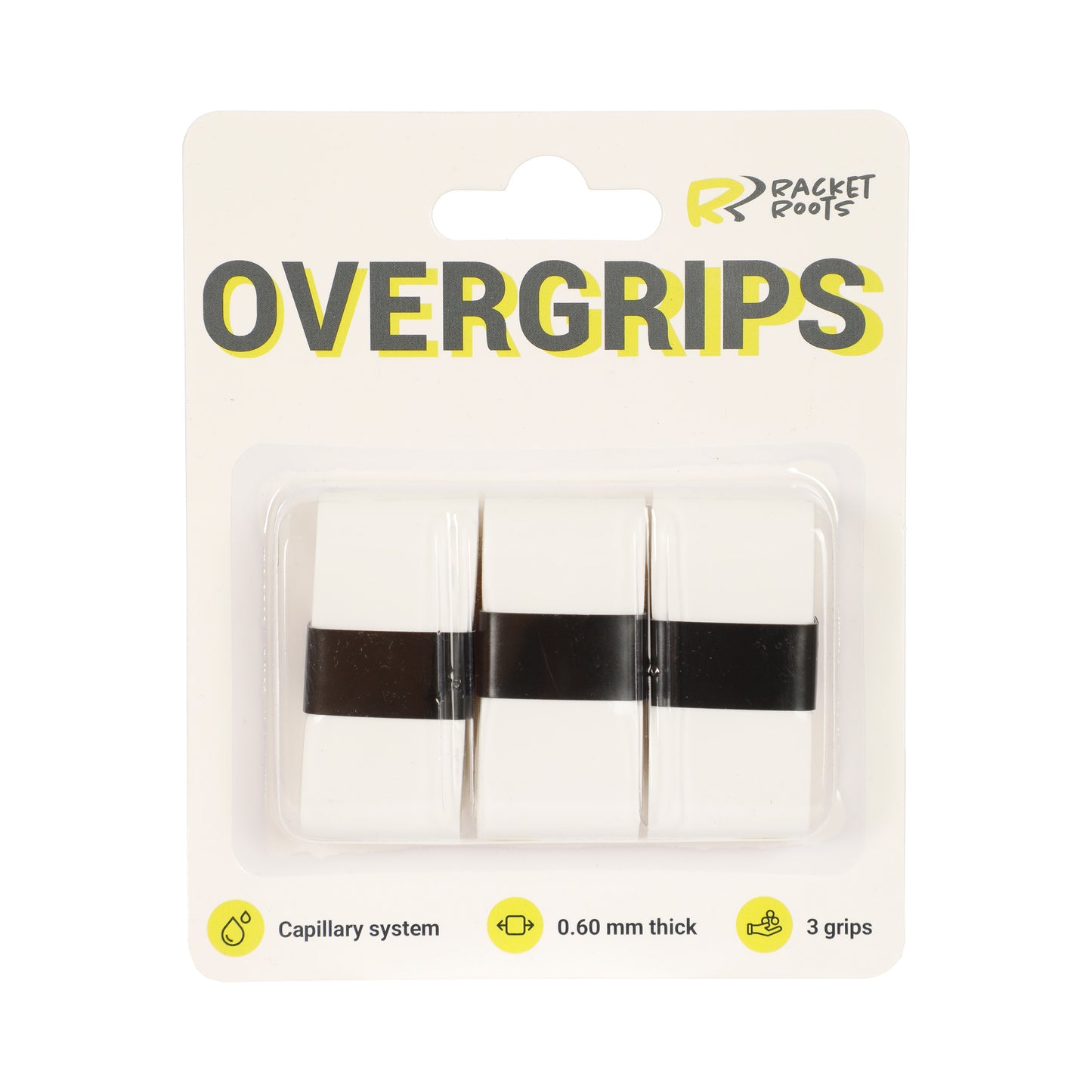Racket Roots RR Grip Pack De 3-Blanco Racket Roots RR Grip Pack De 3-Blanco
