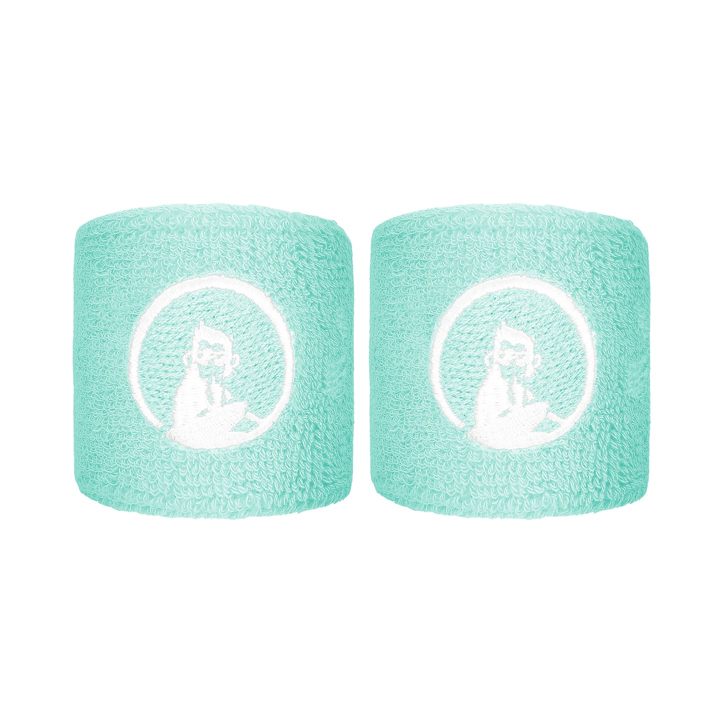 Quiet Please Cinta para sudor Pack de 2 corto - turquesa, blanco Quiet Please Cinta para sudor Pack de 2 corto - turquesa, blanco