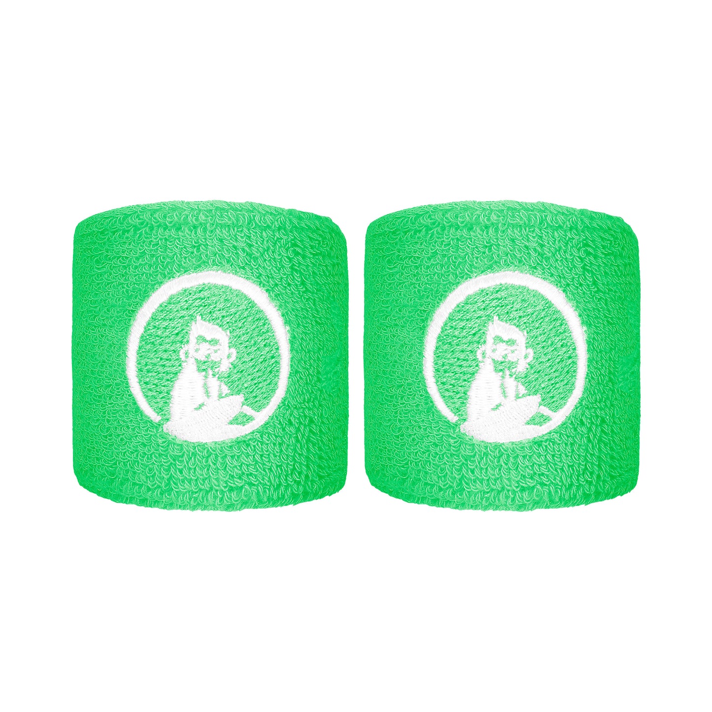 Quiet Please Cinta para sudor Pack de 2 corto - verde, blanco Quiet Please Cinta para sudor Pack de 2 corto - verde, blanco