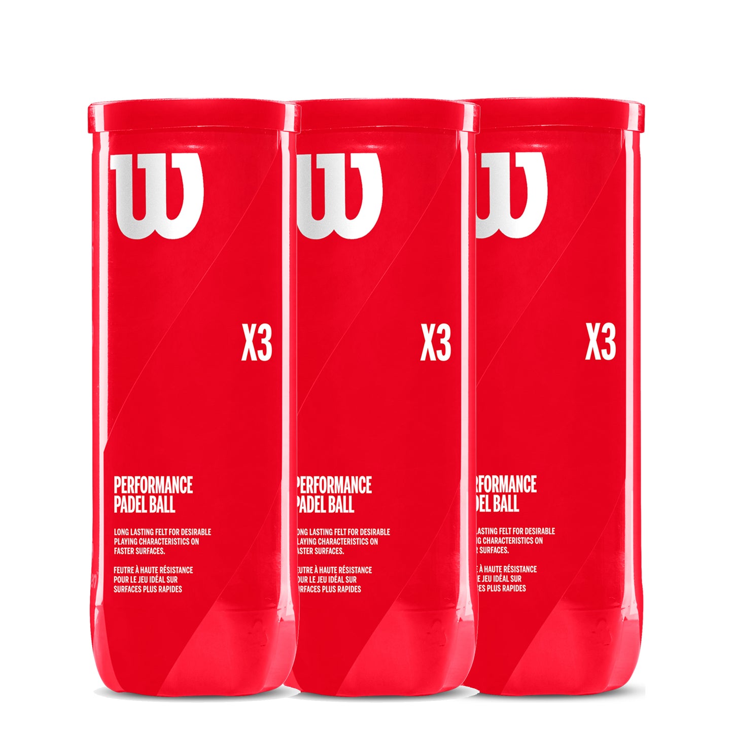 Wilson 3 botes de 3 pelotas Padel X3 Ball Wilson 3 botes de 3 pelotas Padel X3 Ball
