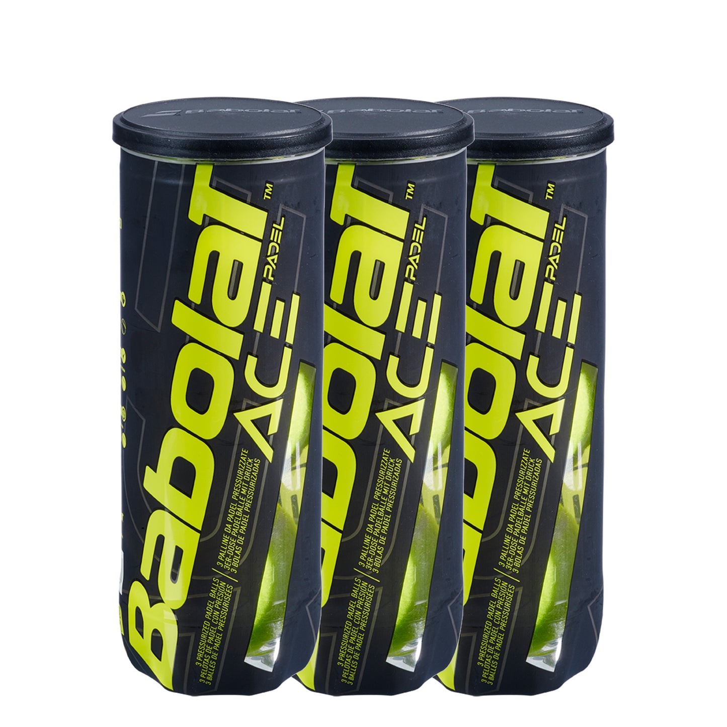 Babolat 3 botes de 3 pelotas Ace Padel X3 Babolat 3 botes de 3 pelotas Ace Padel X3