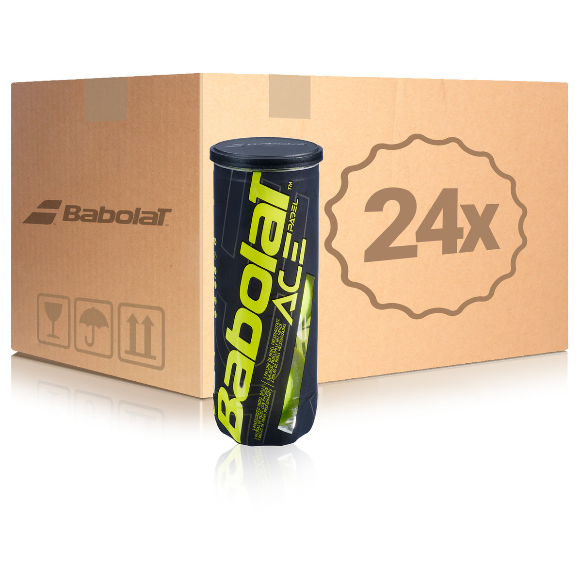 Babolat 24 botes de 3 pelotas Ace Padel X3 En caja Babolat 24 botes de 3 pelotas Ace Padel X3 En caja
