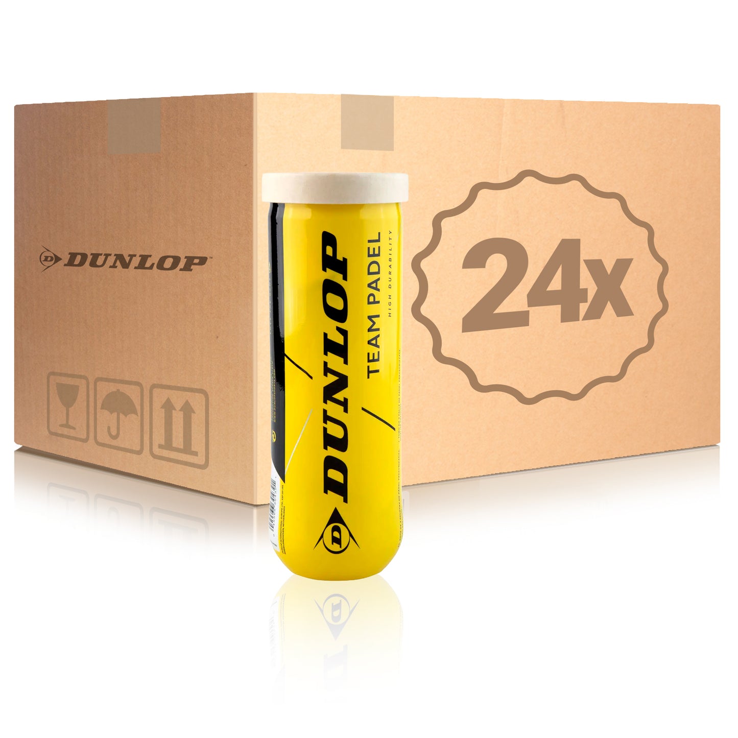 Dunlop 24 botes de 3 pelotas Team Padel Dunlop 24 botes de 3 pelotas Team Padel