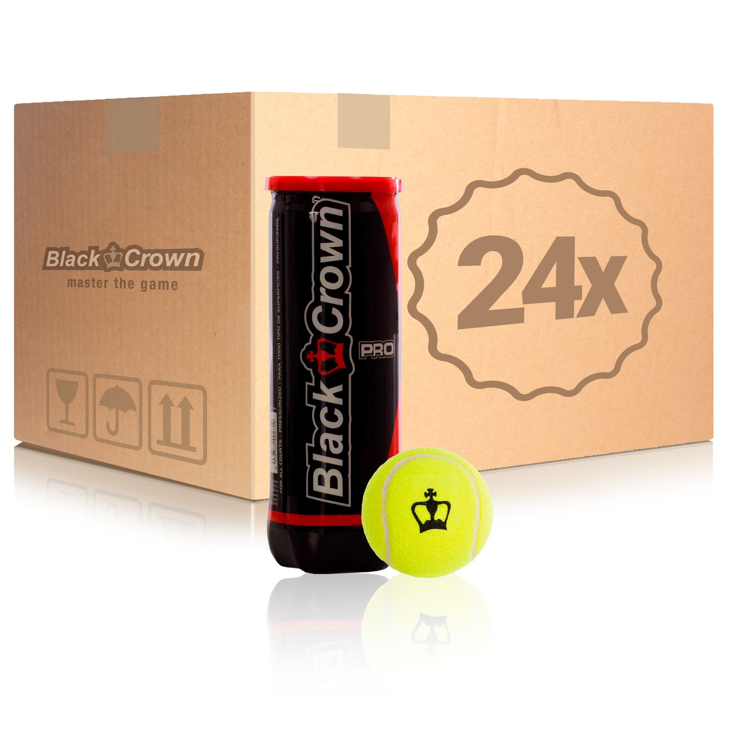 Black Crown 24 botes de 3 pelotas Pro En caja Black Crown 24 botes de 3 pelotas Pro En caja