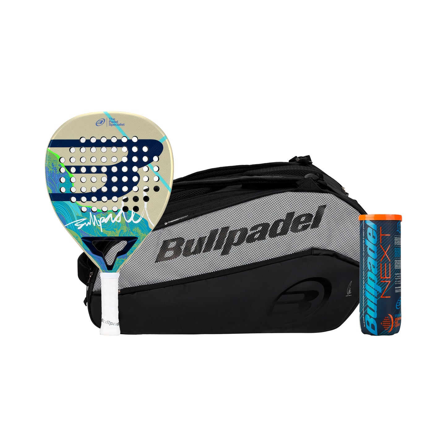 Bullpadel Iconic Light 26 Más raquetera, Más tubo de pelotas Bullpadel Iconic Light 26 Más raquetera, Más tubo de pelotas