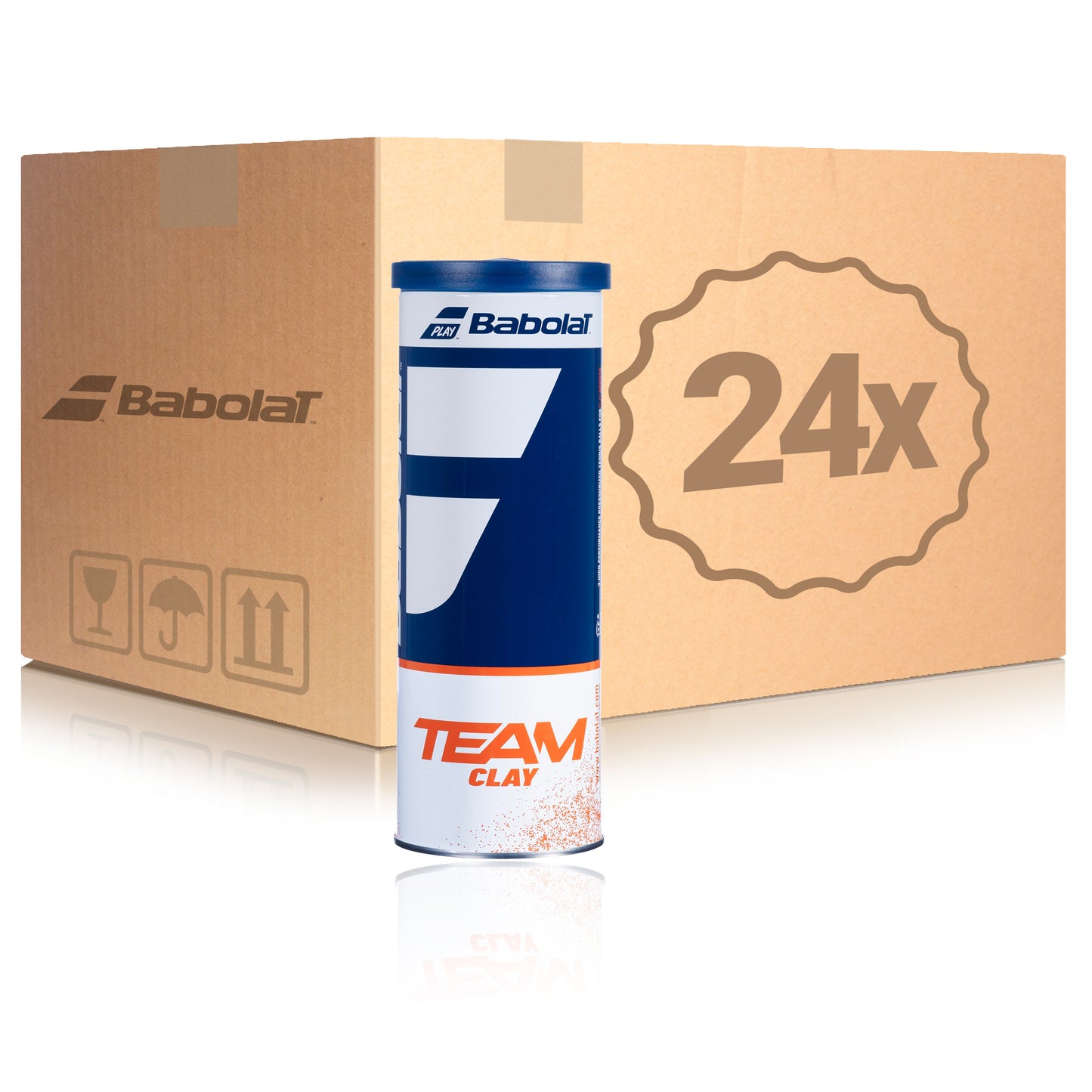 Babolat 24 botes de 3 pelotas Team Clay X 3 En caja Babolat 24 botes de 3 pelotas Team Clay X 3 En caja