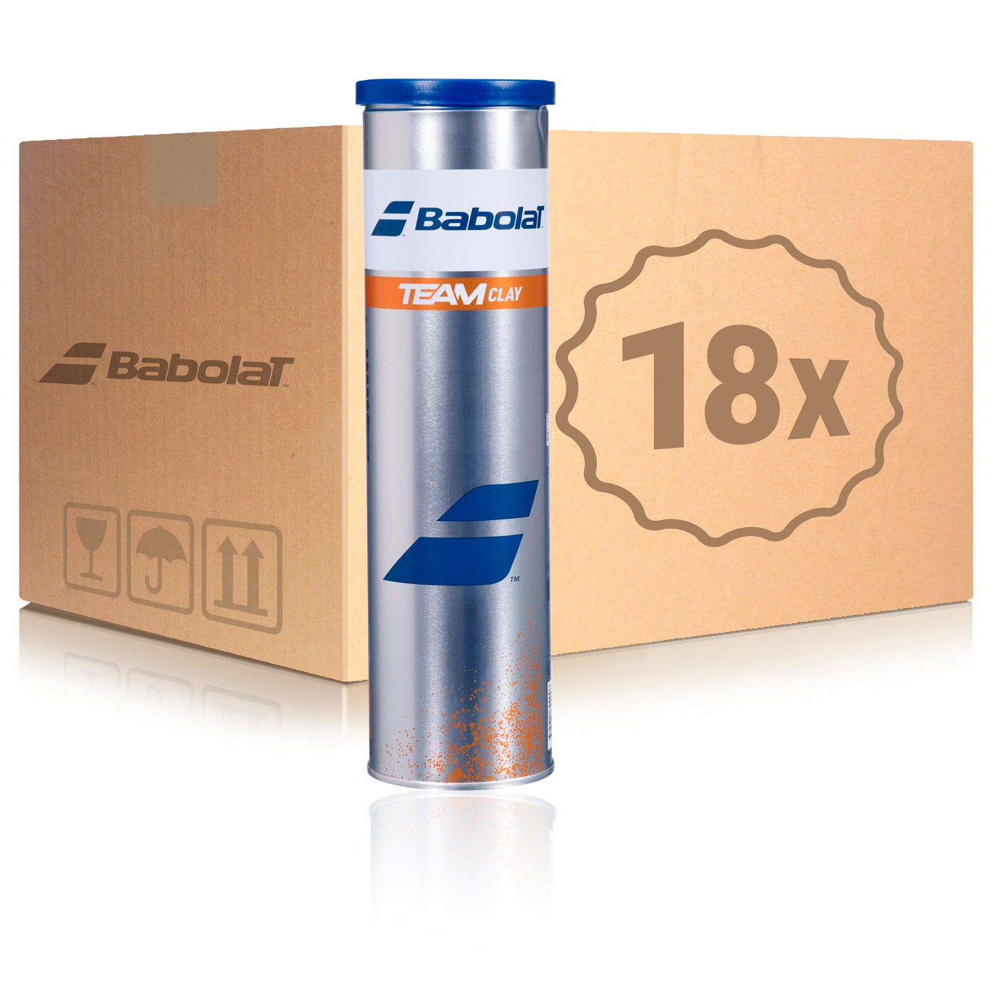 Babolat 18 botes de 4 pelotas Team Clay X En caja Babolat 18 botes de 4 pelotas Team Clay X En caja