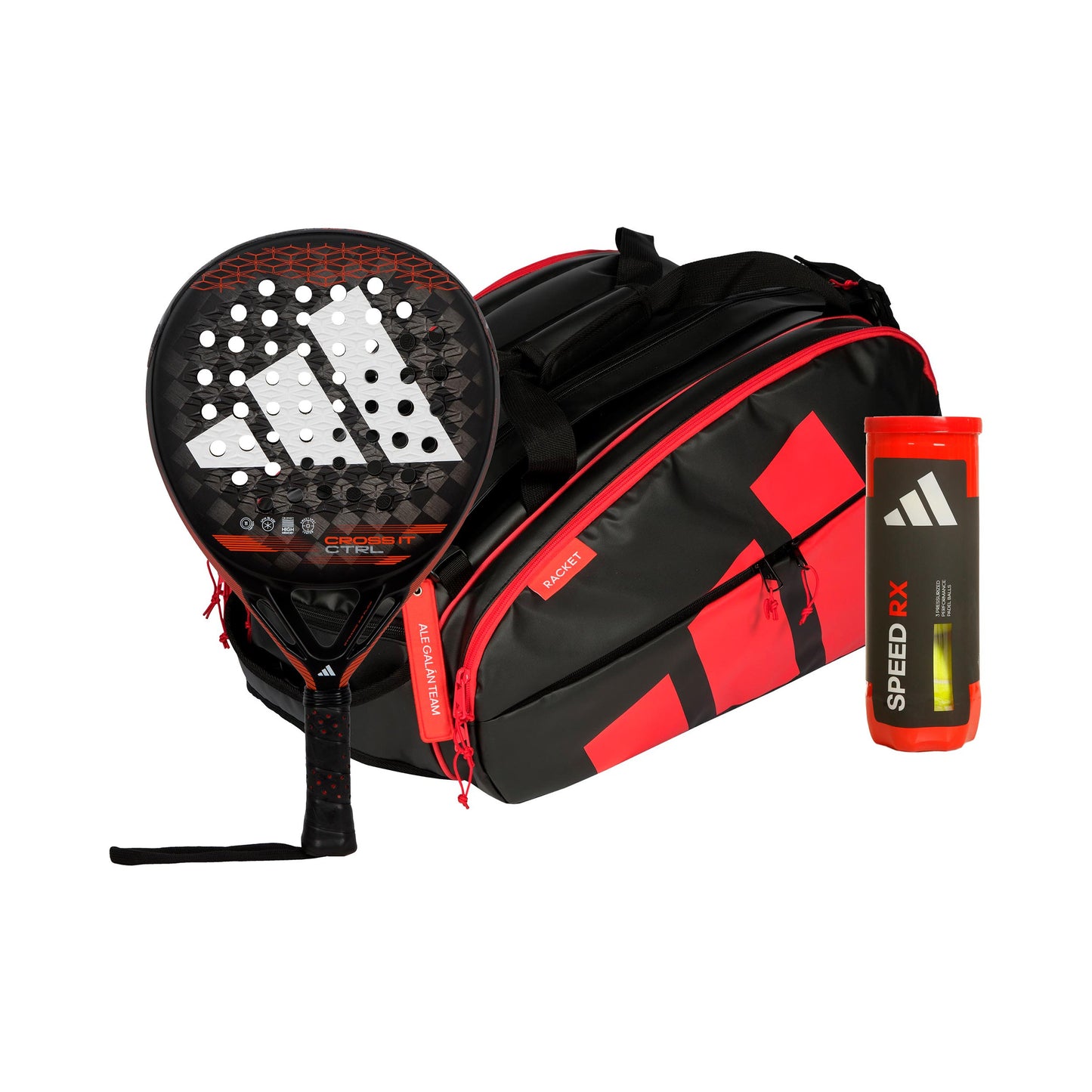 adidas Pack de 3 Cross It Ctrl Más raquetera, Más tubo de pelotas adidas Pack de 3 Cross It Ctrl Más raquetera, Más tubo de pelotas