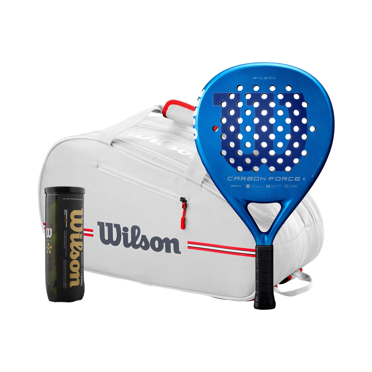 Wilson Carbon Force C Más raquetera, Más tubo de pelotas Wilson Carbon Force C Más raquetera, Más tubo de pelotas