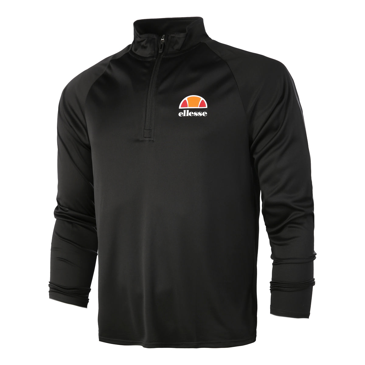 Ellesse Bovaro 1/2 Zip Camiseta de manga larga Hombres - negro,