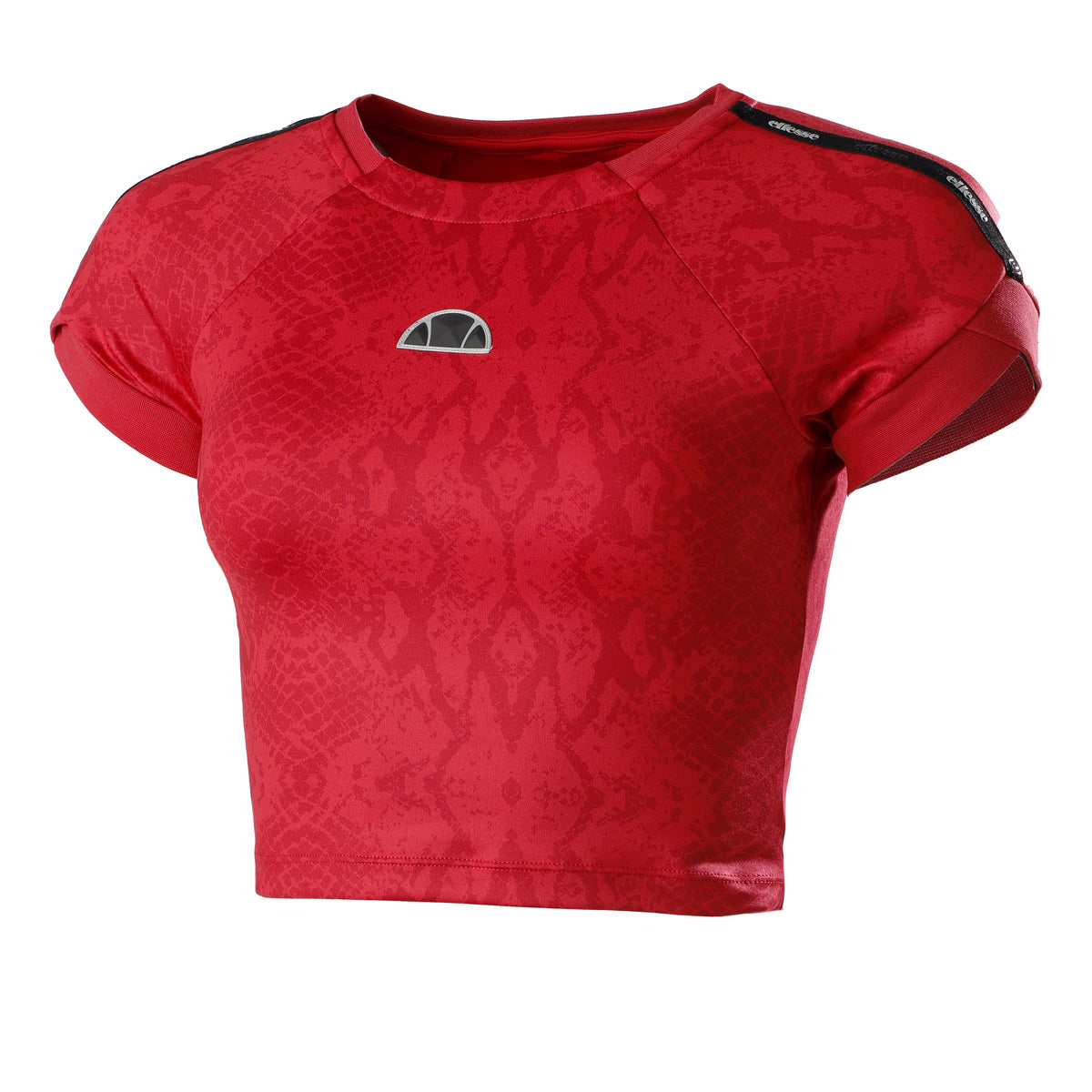 Ellesse Arianne Crop Camiseta de manga corta Mujeres - rojo oscuro, negro