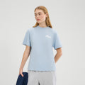 Soffio Camiseta De Manga Corta Mujeres-Azul Claro,Blanco