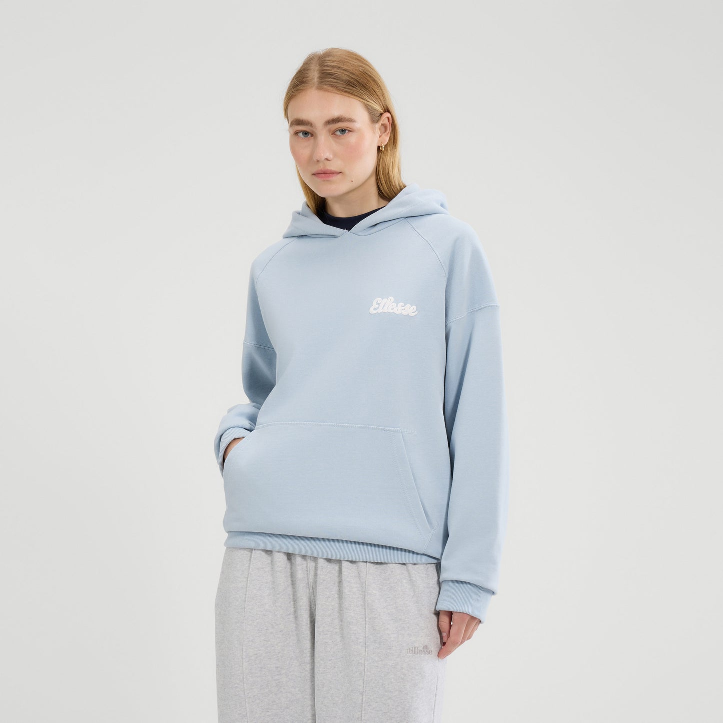 Ellesse Il Tiro Sudadera Con Capucha Mujeres-Azul Claro,Blanco