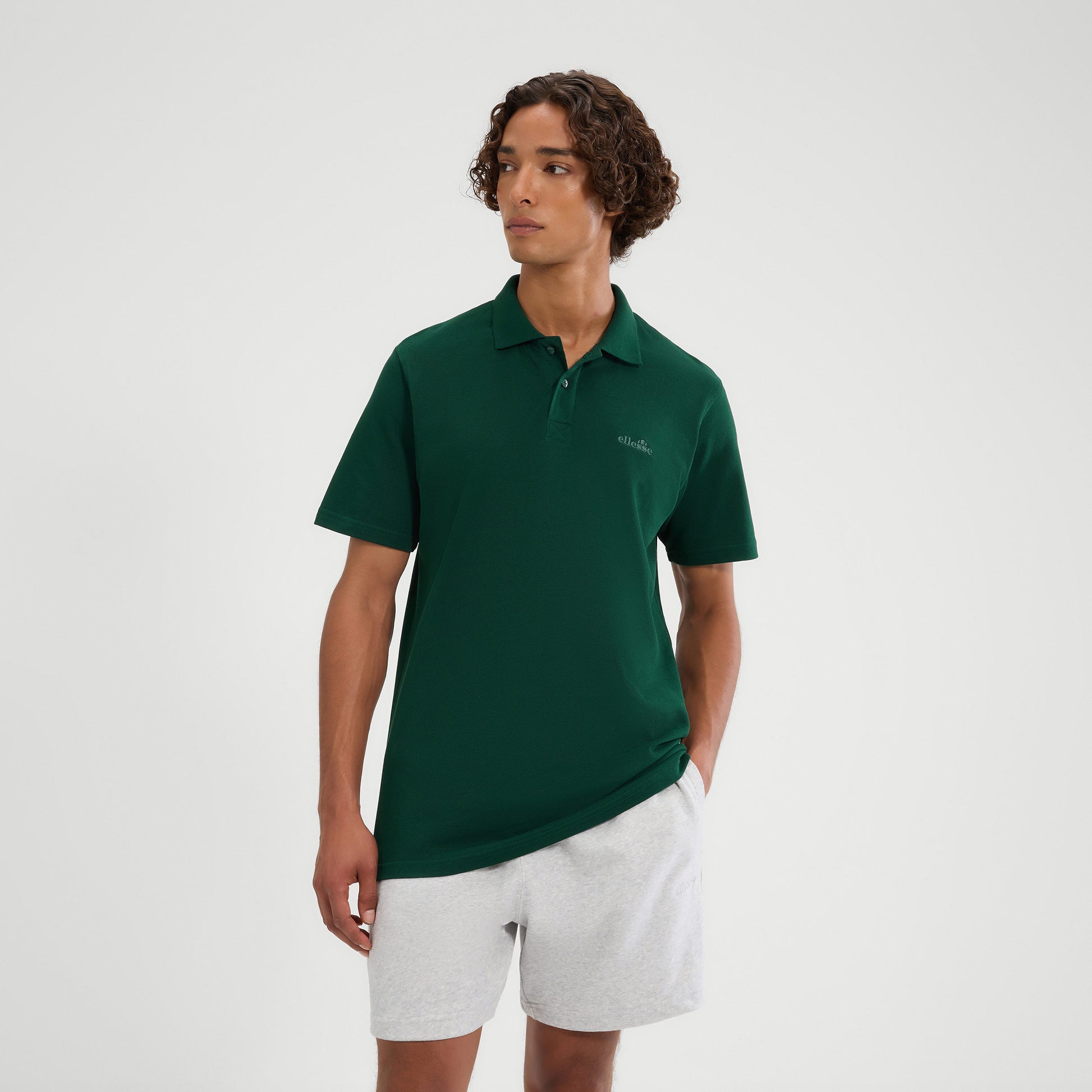 Ellesse Senago Polo Hombres-Verde Oscuro