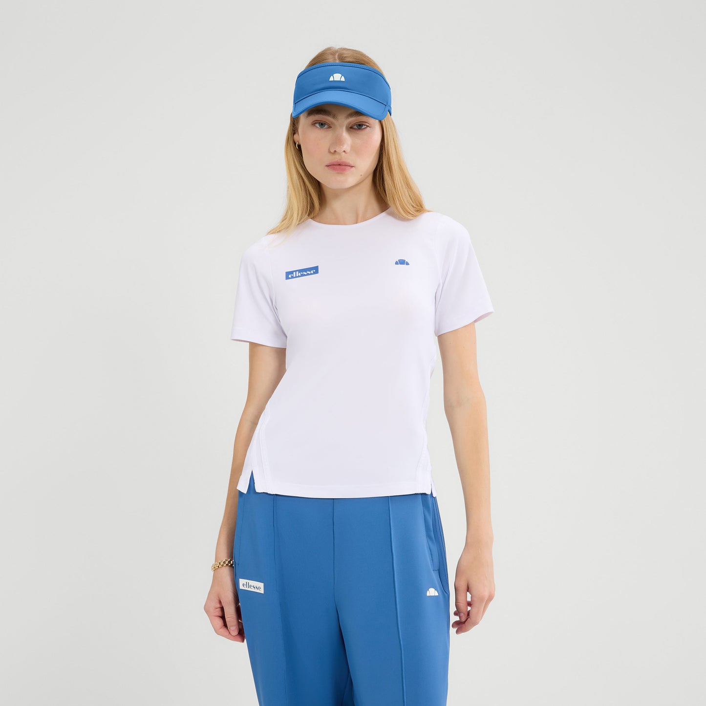 Ellesse Farnese Camiseta De Manga Corta Mujeres-Blanco,Azul