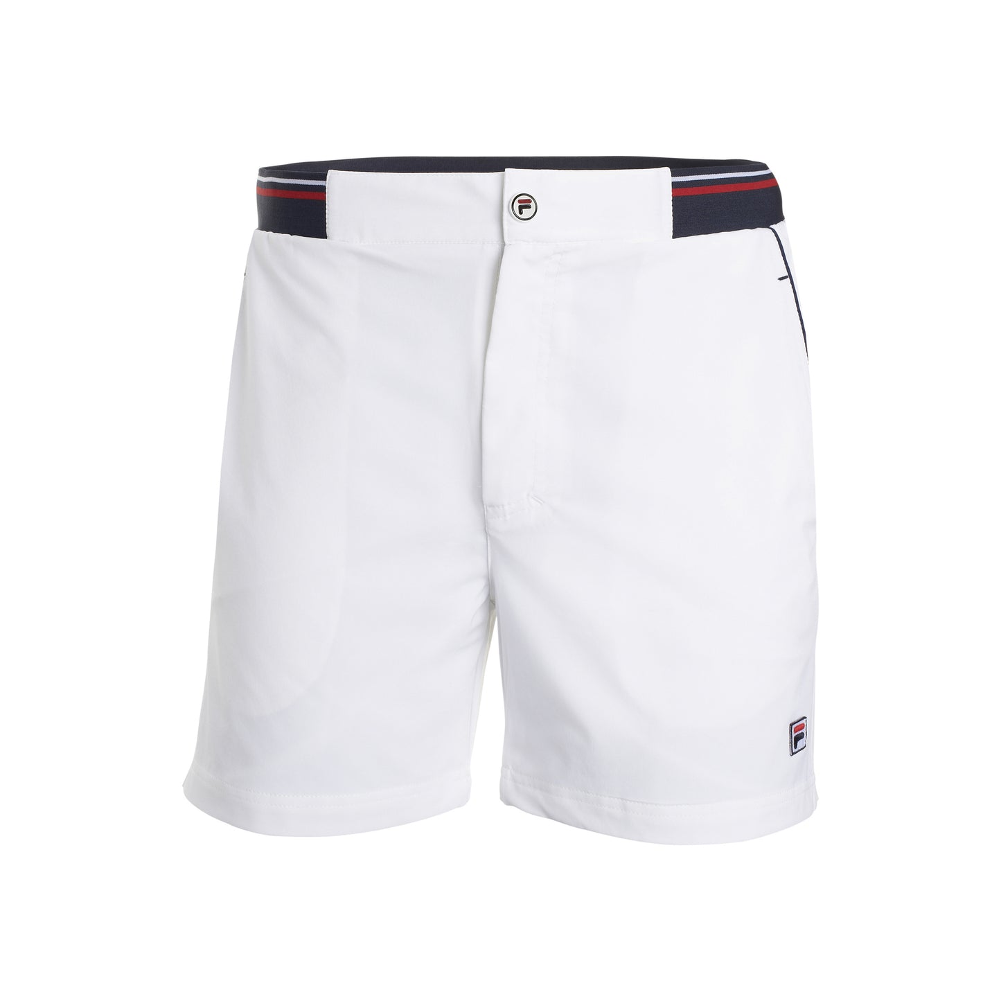 Fila Core Stephan Shorts Hombres-Blanco,Azul Oscuro