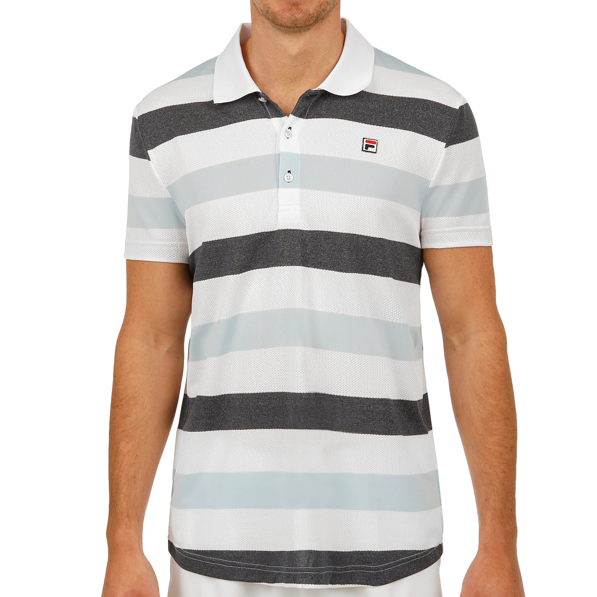 Fila Fabrice Polo Hombres - azul oscuro, azul claro