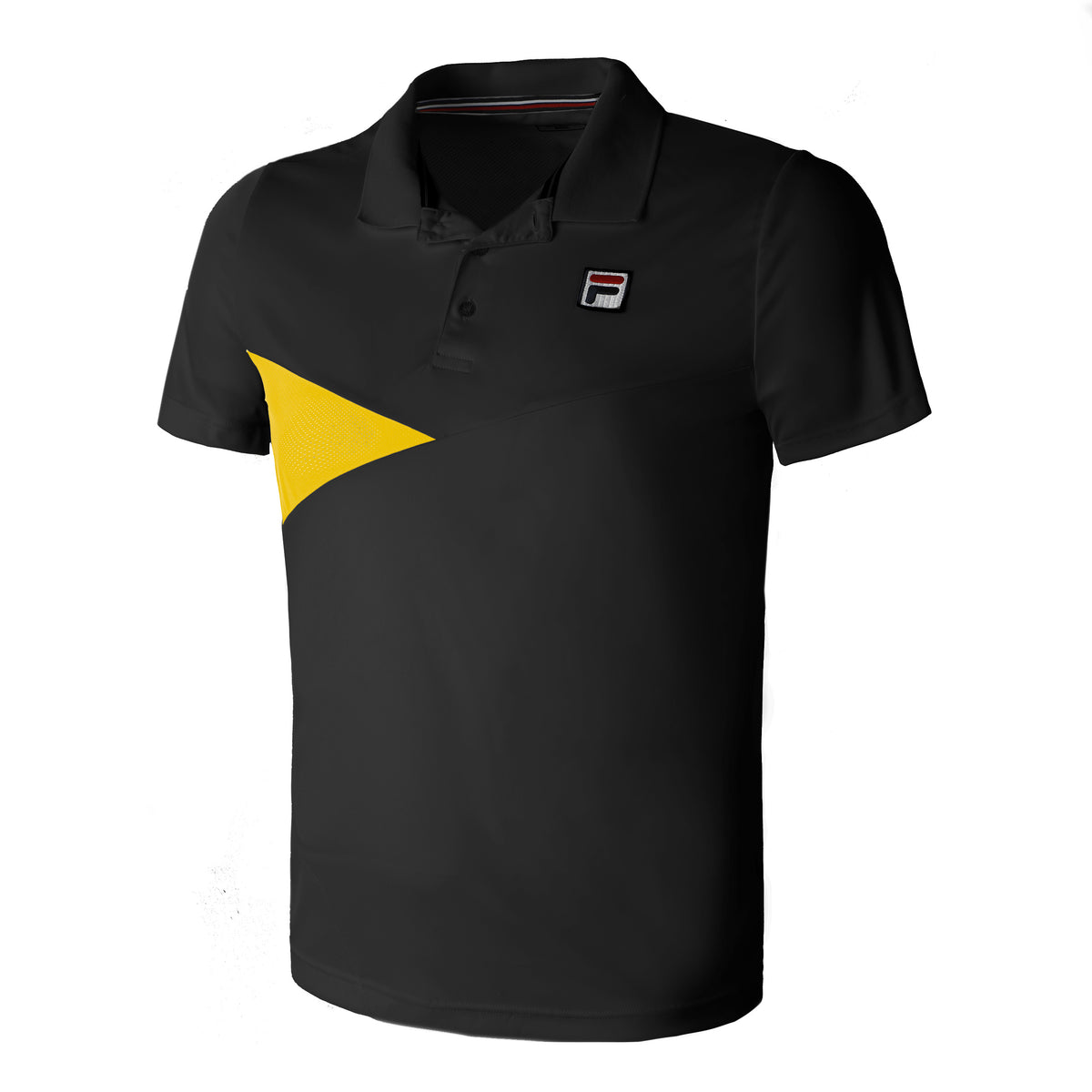 Fila Nino Polo Hombres - negro, amarillo