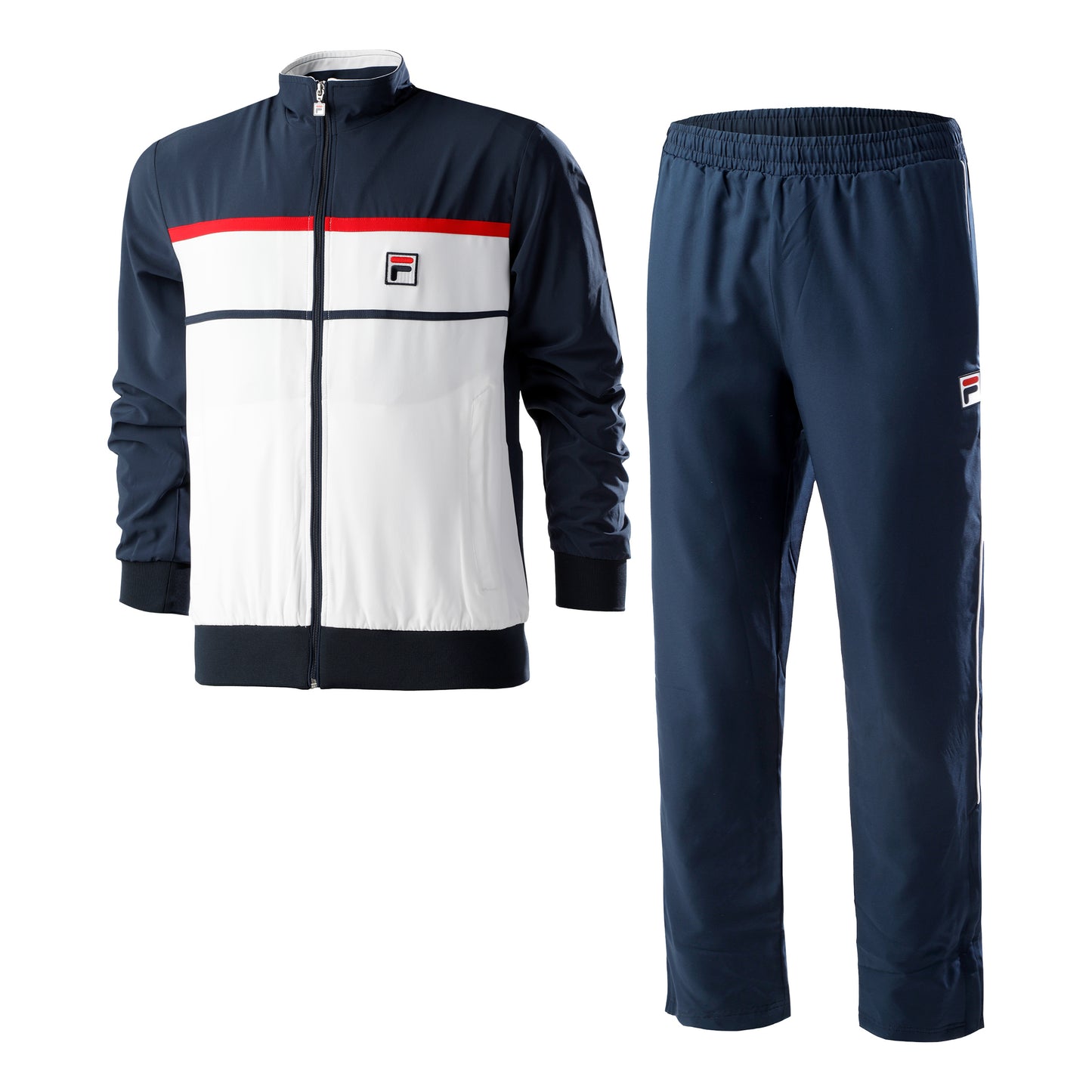 Fila Max Chándal Hombres - azul oscuro, blanco