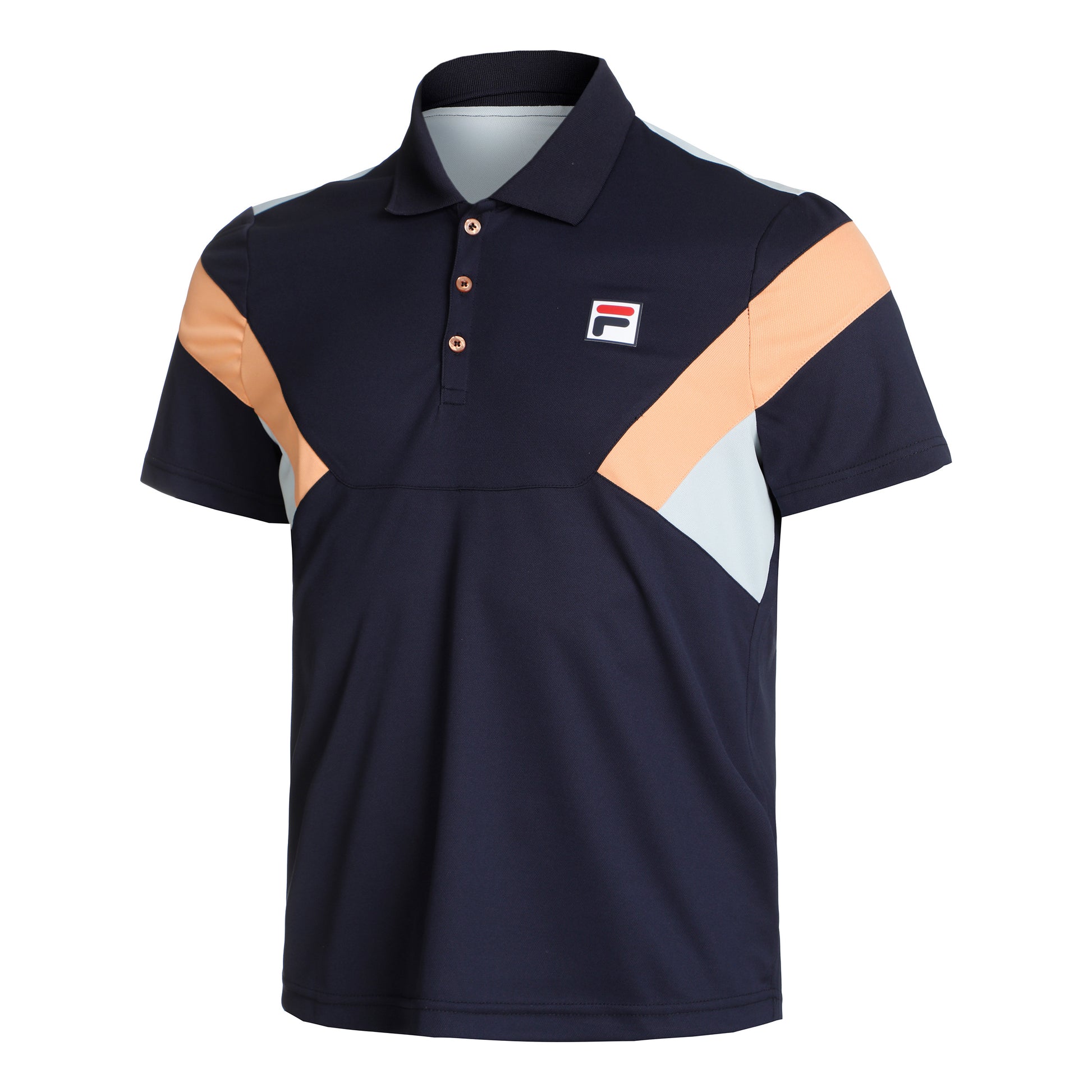 Fila Adrian Polo Hombres - azul oscuro, naranja