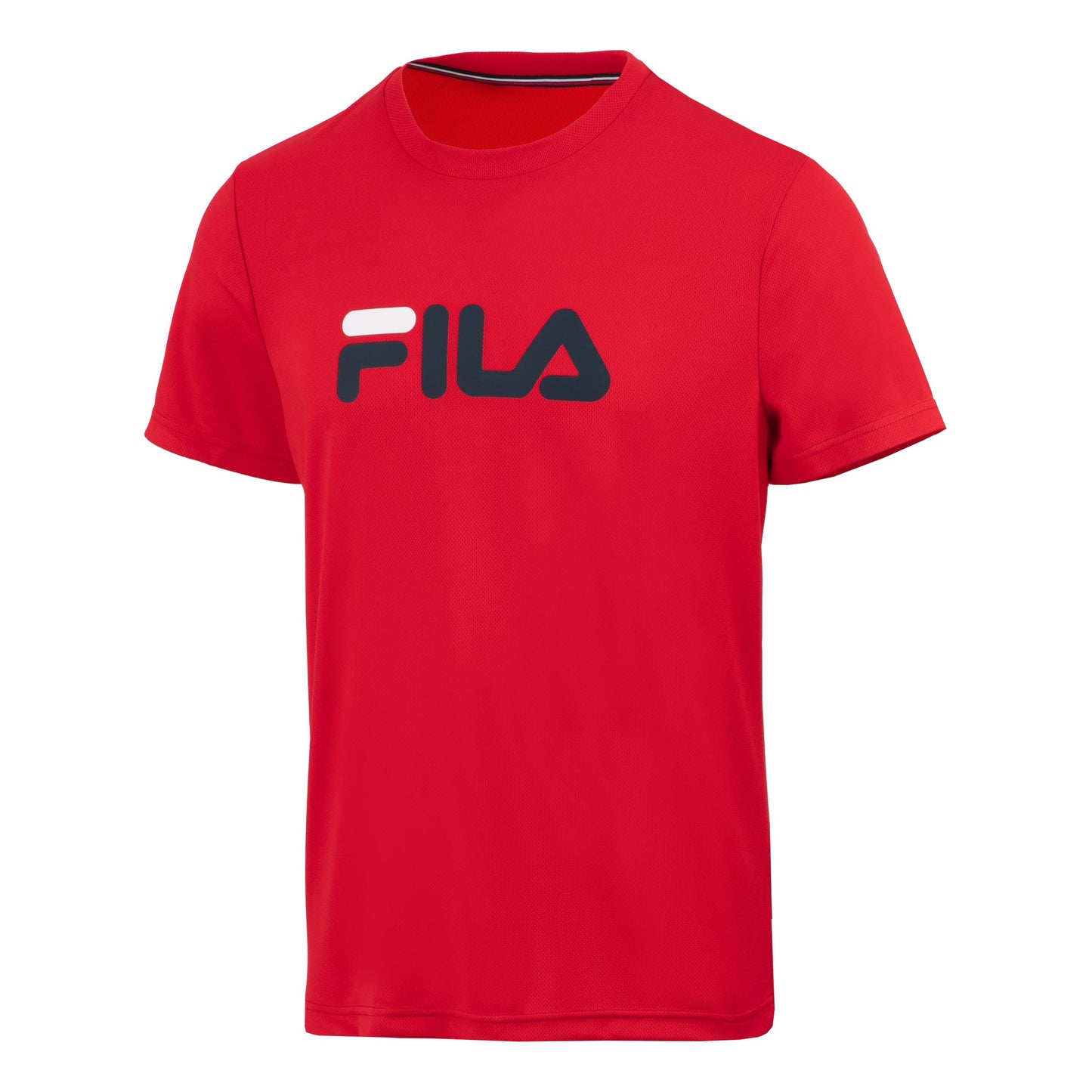 Fila Logo Camiseta De Manga Corta Hombres-Rojo,Azul Oscuro