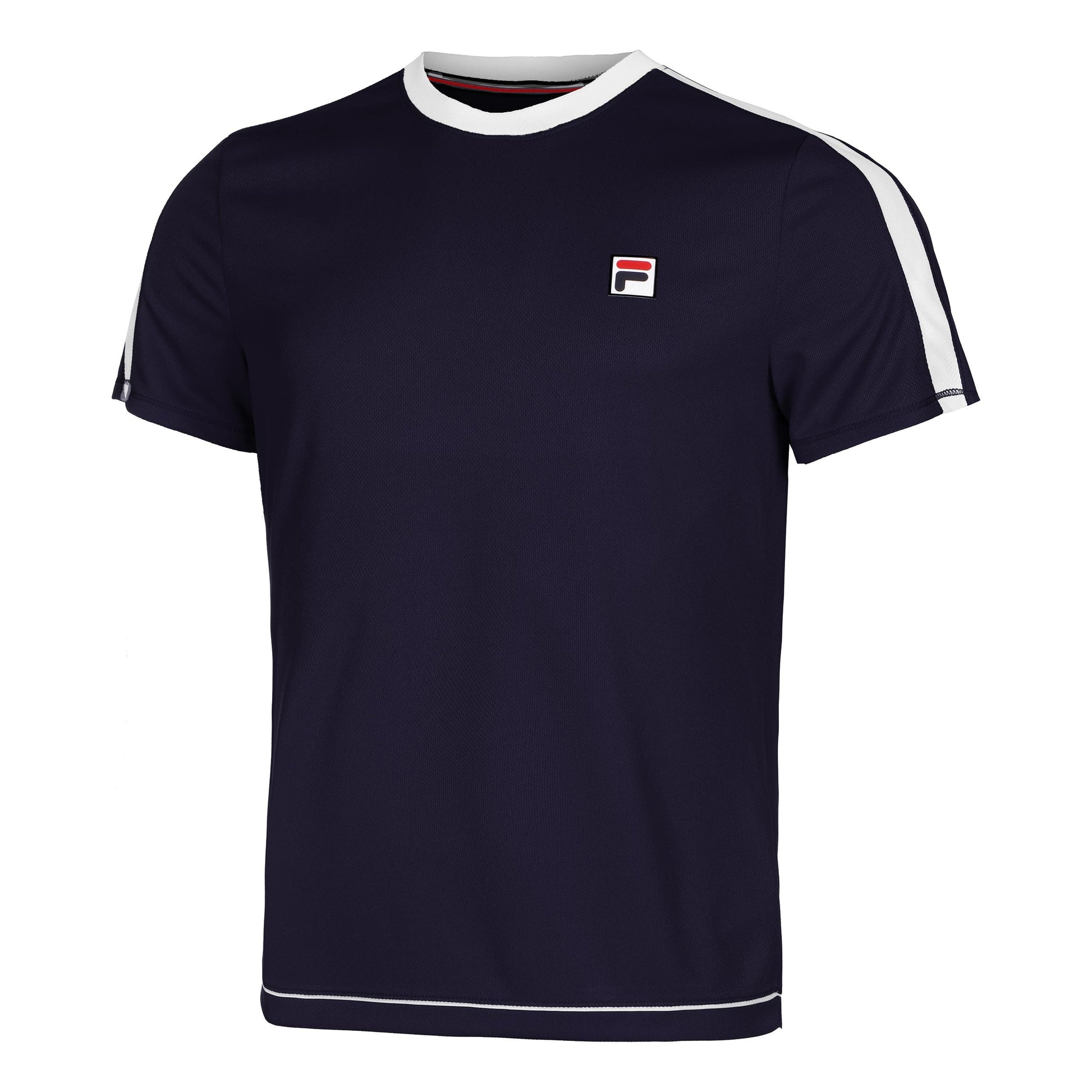 Fila Elias Camiseta De Manga Corta Hombres-Azul Oscuro,Blanco