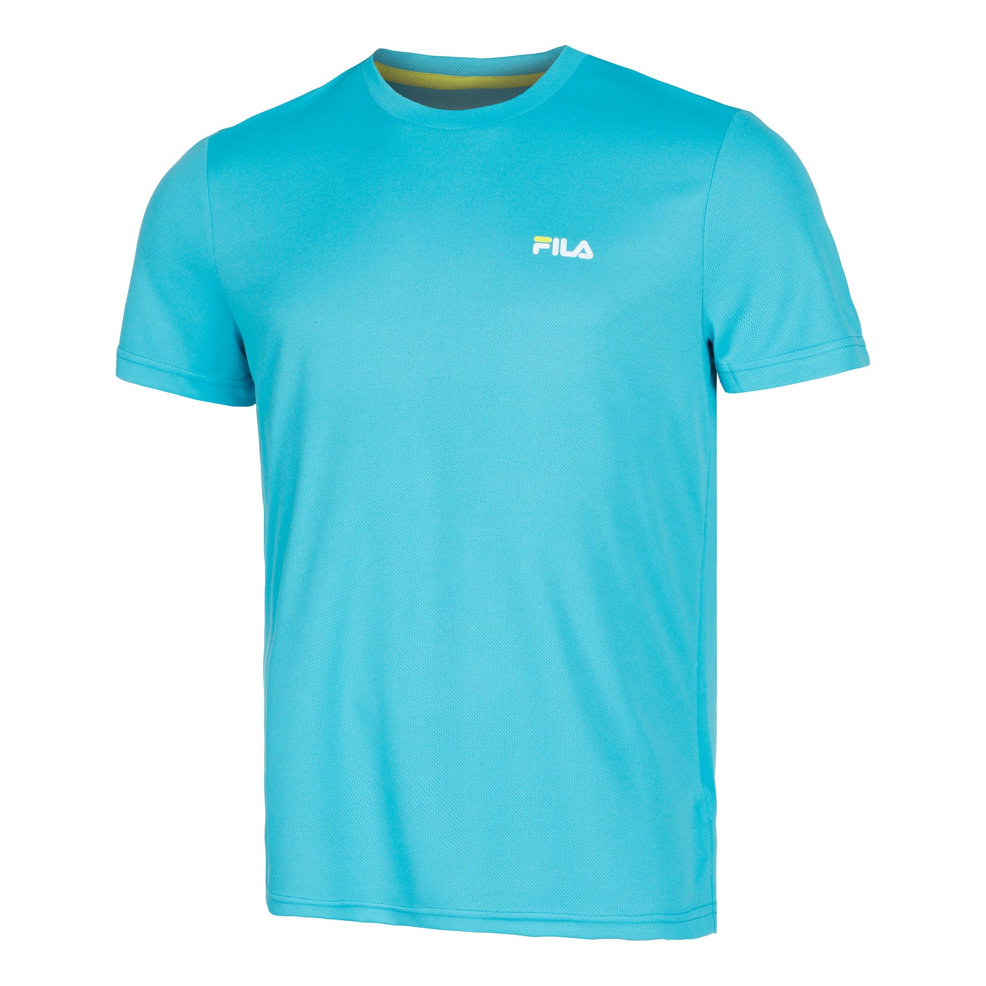 Fila Logo small Camiseta de manga corta Hombres - turquesa, blanco