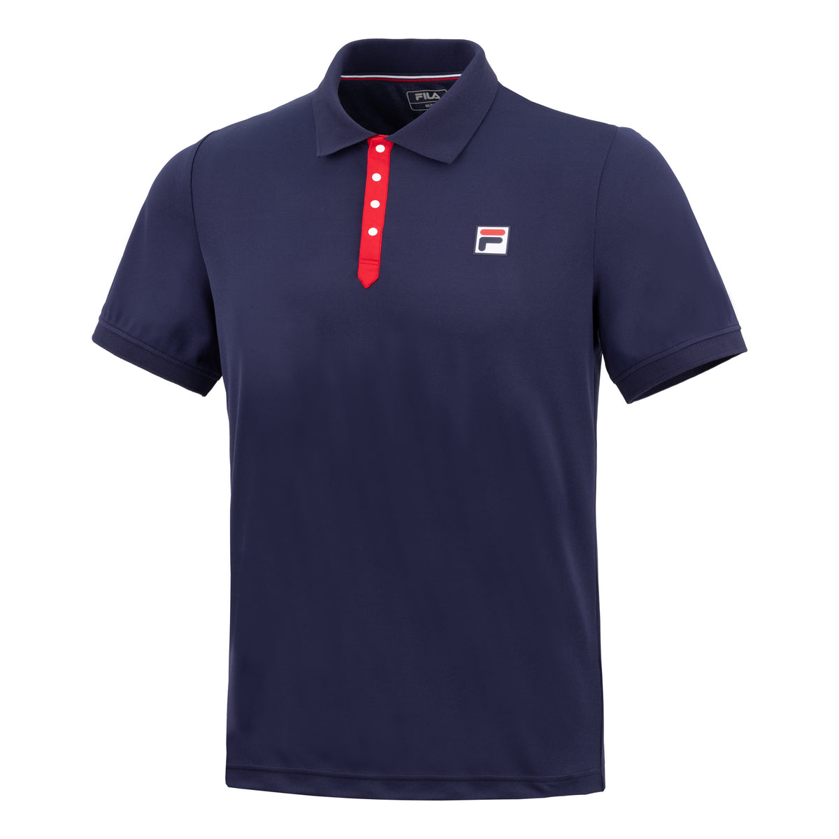 Fila Dominic Polo Hombres - azul oscuro, rojo