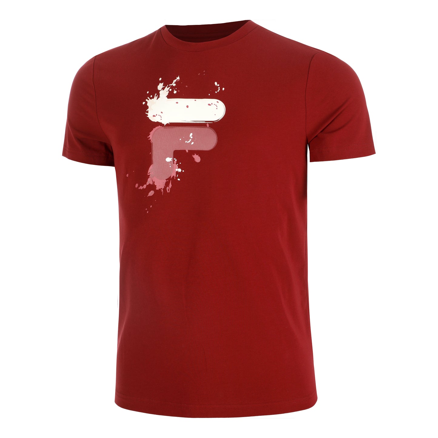 Fila Nevio Camiseta De Manga Corta Hombres-Rojo Oscuro