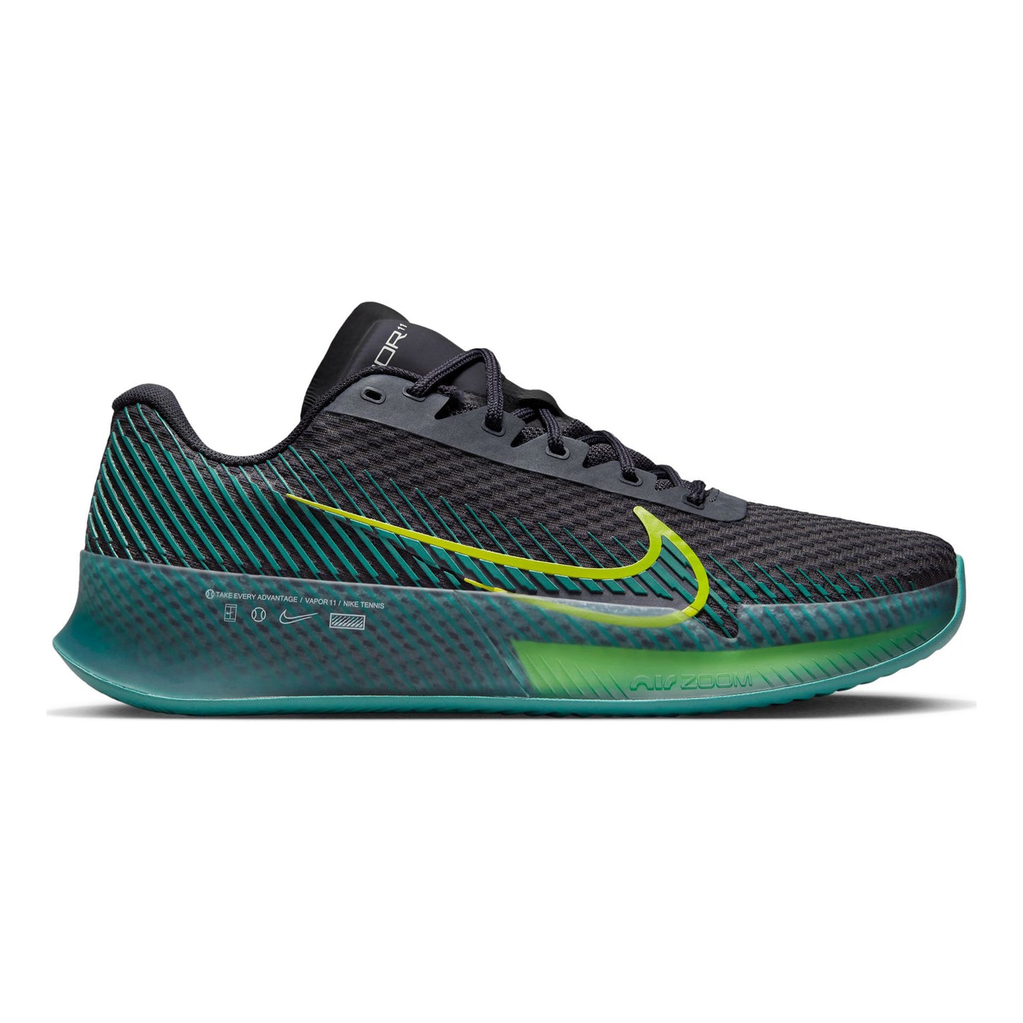 Nike Air Zoom Vapor 11 Zapatilla tierra batida Hombres - negro, color petróleo