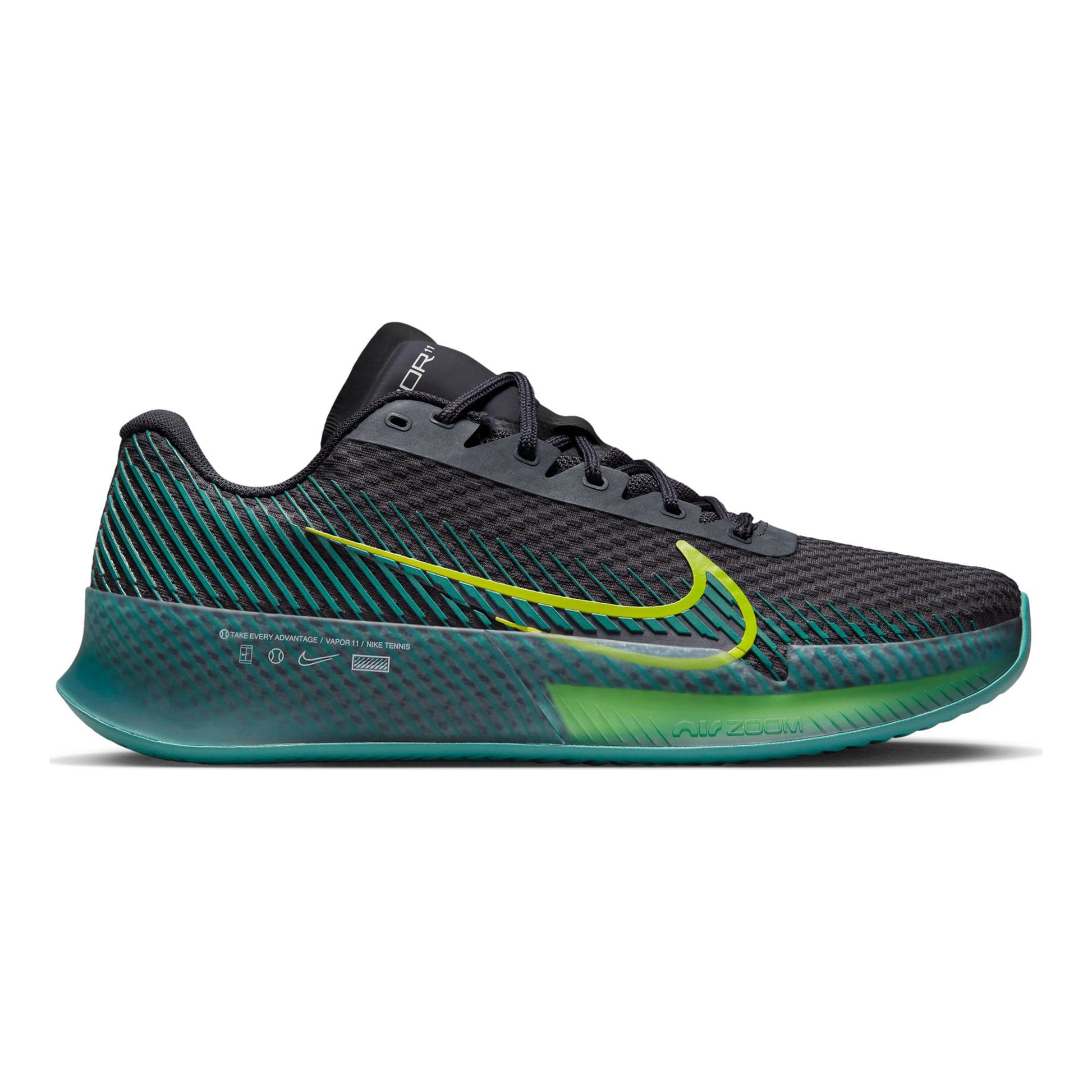 Nike Air Zoom Vapor 11 Zapatilla tierra batida Hombres - negro, color petróleo