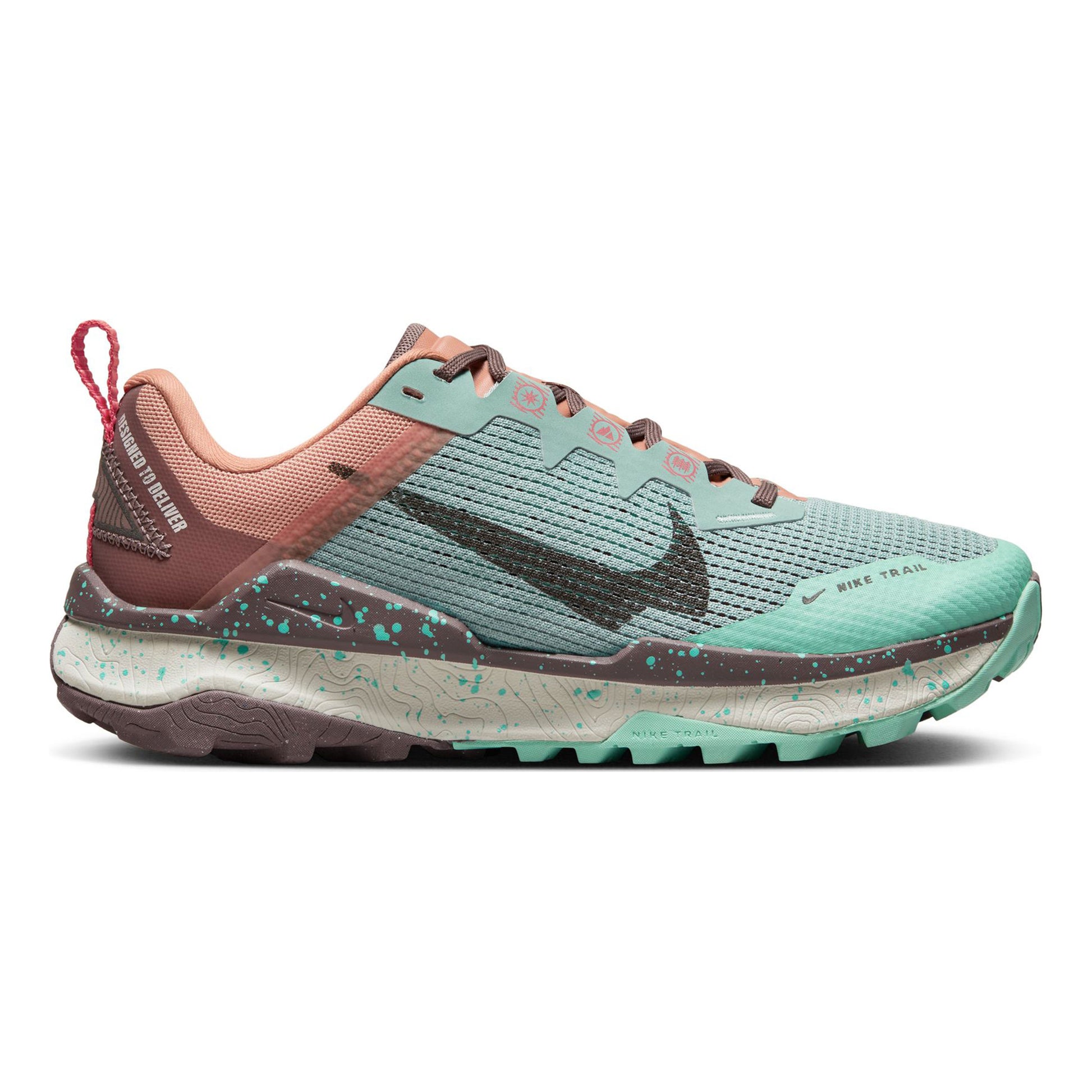 Nike React Wildhorse 8 Zapatilla trail Mujeres - color petróleo, naranja