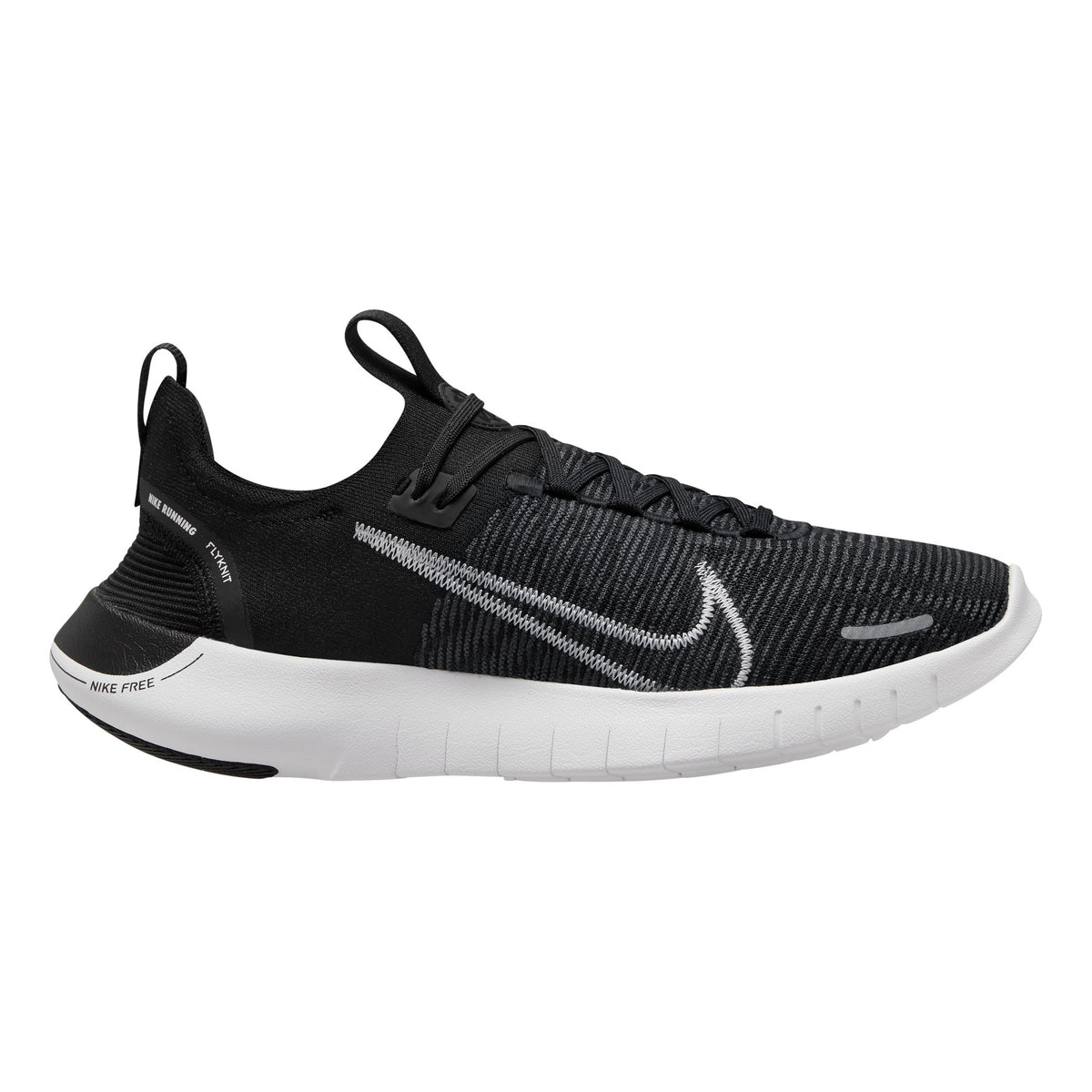 Nike Free Run Flyknit Next Nature Zapatilla neutral Hombres - negro, blanco