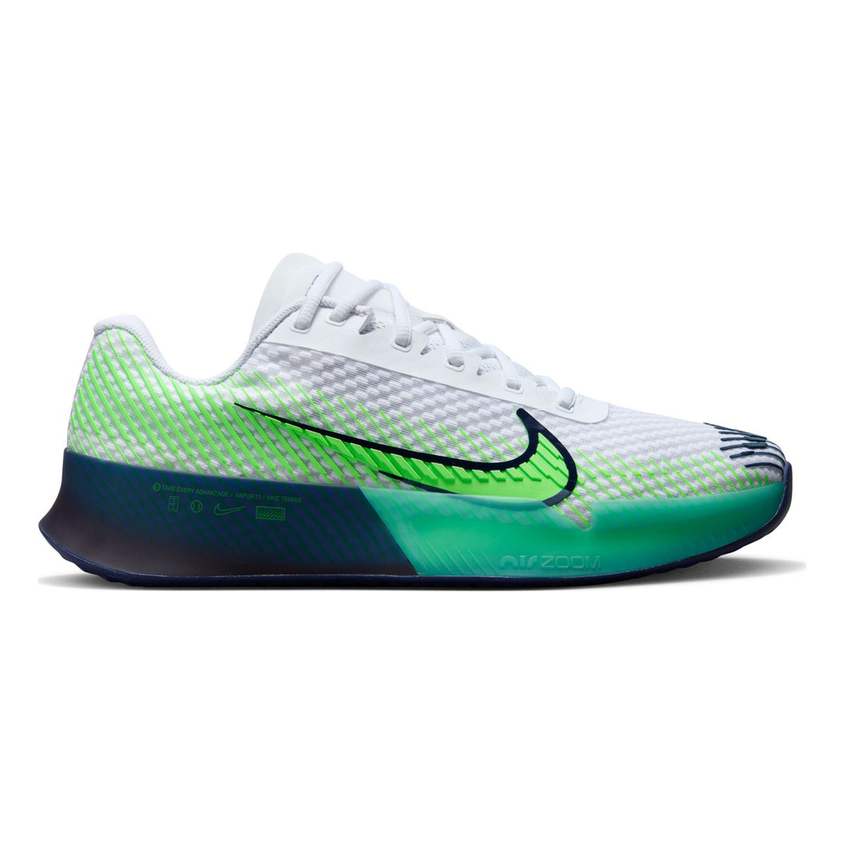 Nike Air Zoom Vapor 11 Zapatilla todas las superficies Hombres - blanco, azul oscuro