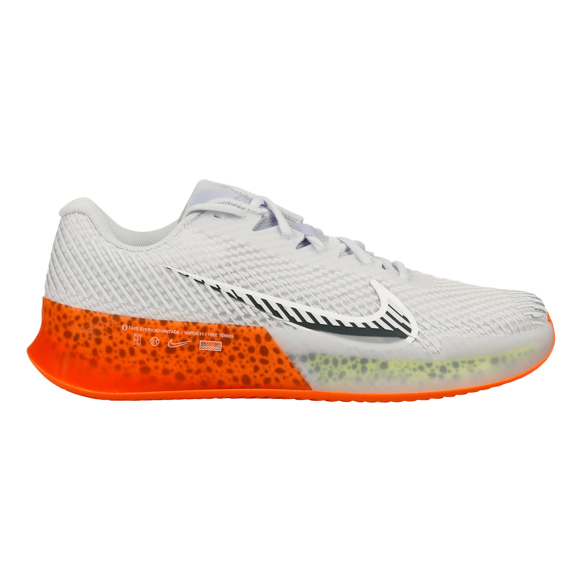 Nike Air Zoom Vapor 11 Electric Zapatilla tierra batida Hombres - blanco, naranja