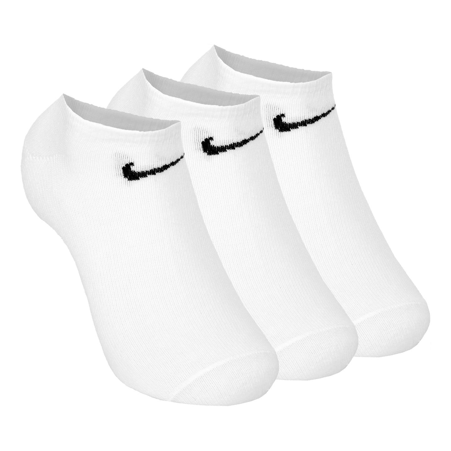 Nike Cushioned No Show Calcetines de tenis Pack de 3 Unisex - blanco, negro