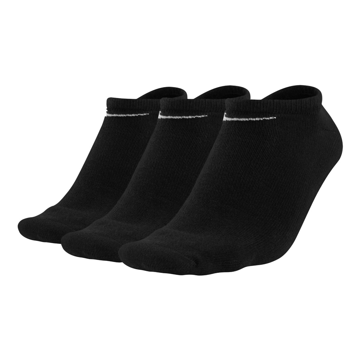 Nike Cushioned No Show Calcetines de tenis Pack de 3 Unisex - negro, blanco