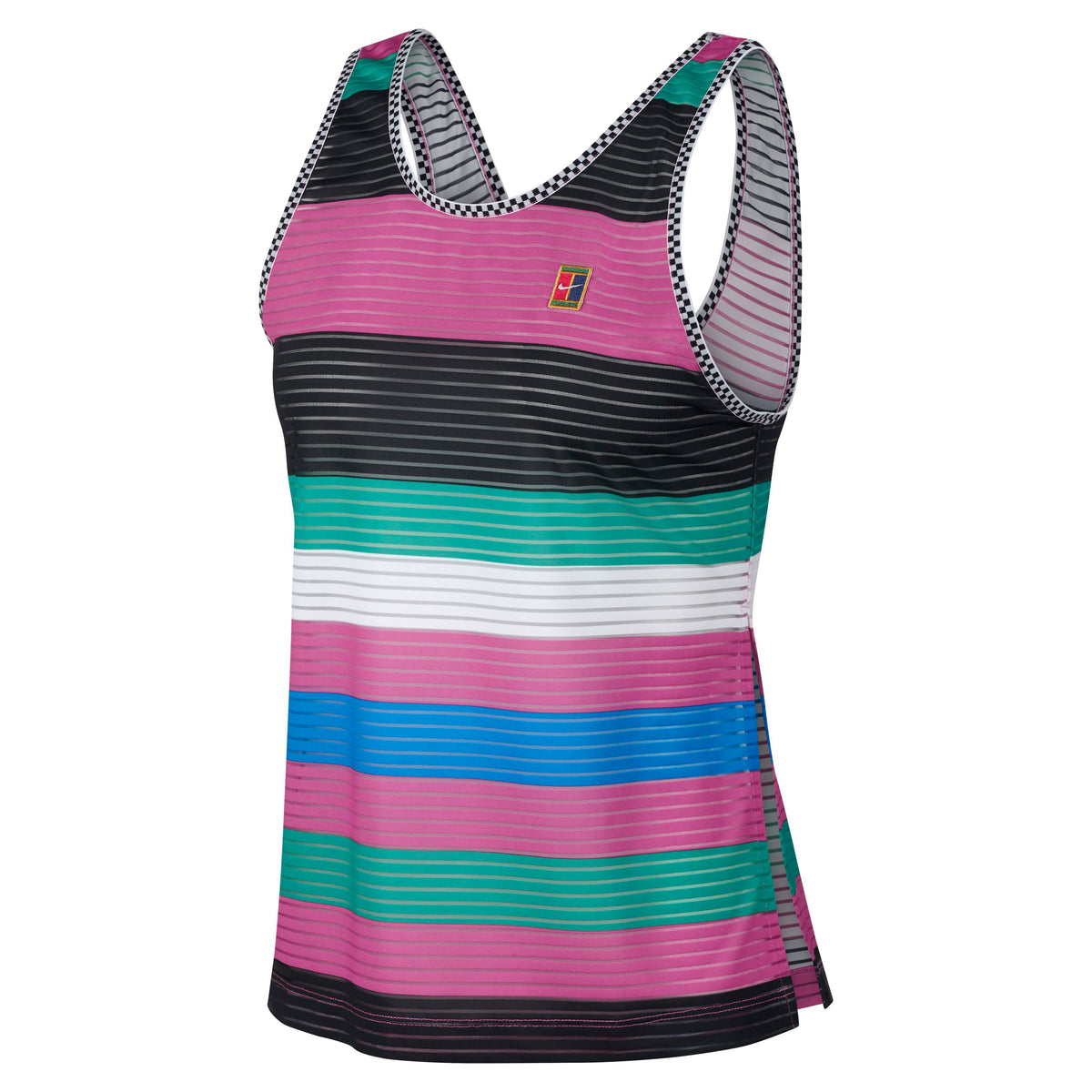 Nike Court Dri-FIT Printed Camiseta de tirantes Mujeres - rosa, negro