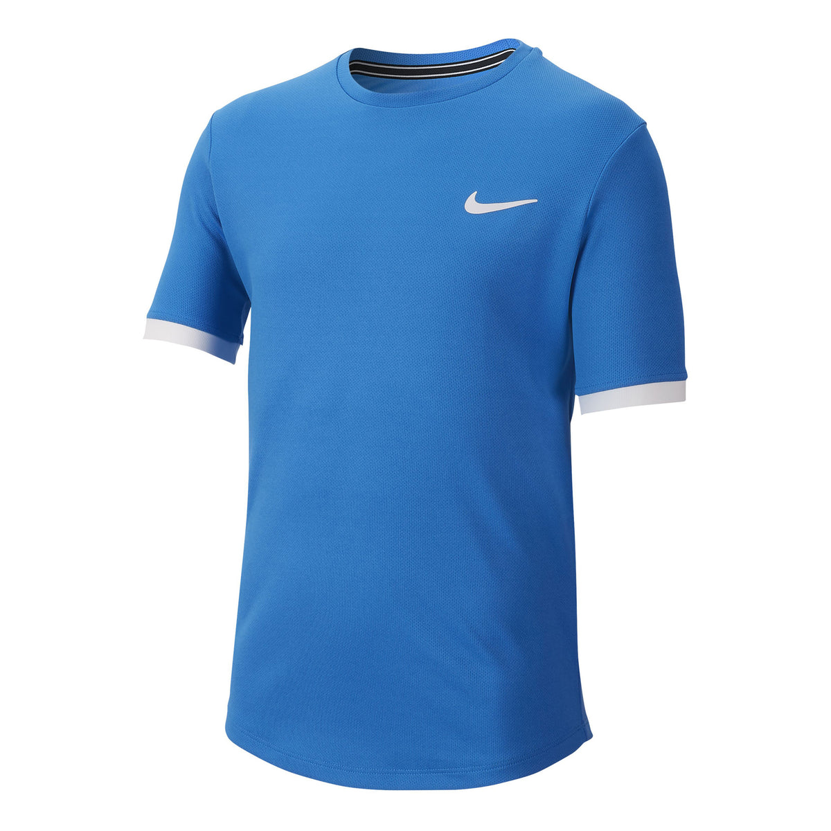 Nike Court Dry Camiseta De Manga Corta Chicos-Azul Claro,Blanco