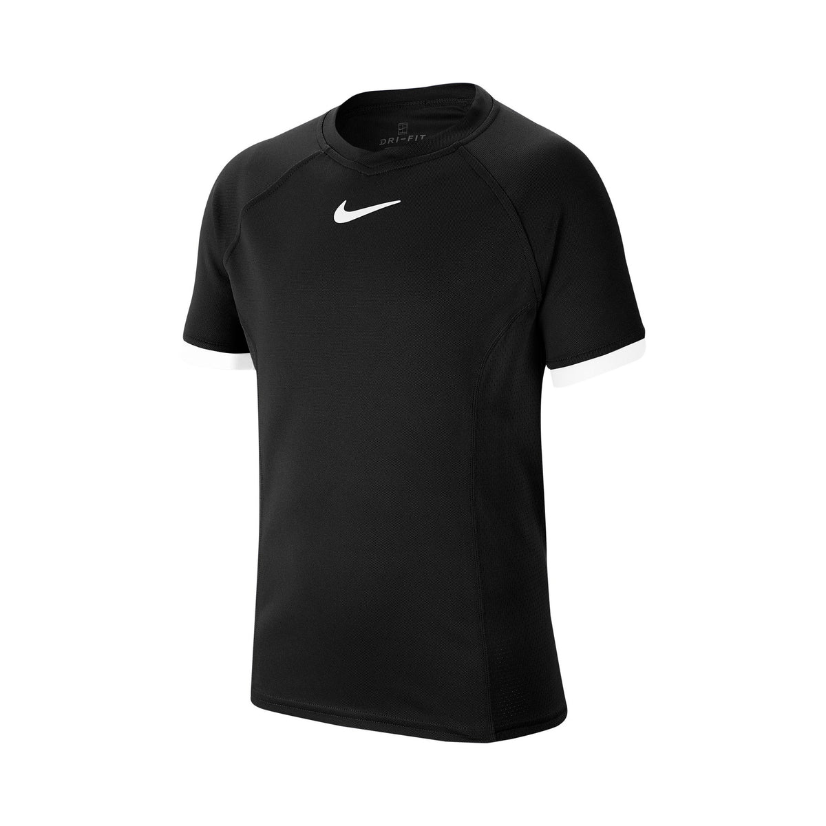 Nike Court Dri-Fit Camiseta de manga corta Chicos - negro, blanco