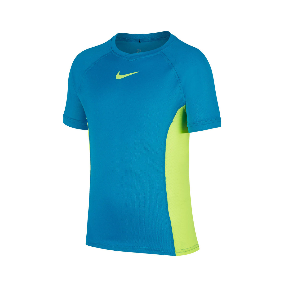 Nike Court Dri-Fit Camiseta de manga corta Chicos - turquesa, amarillo neón